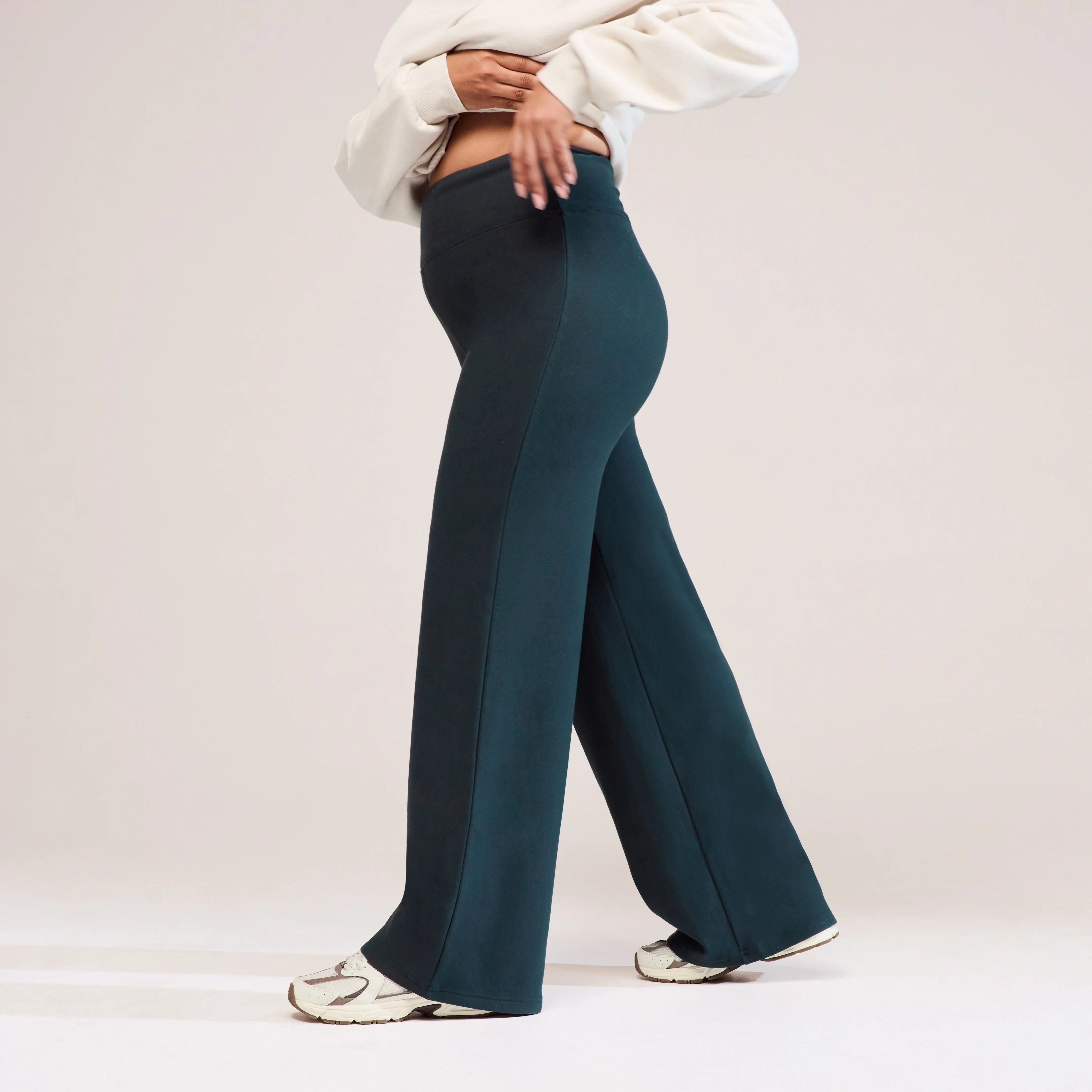 Curve Winter Wide Leg Trousers - Pine - Image 5