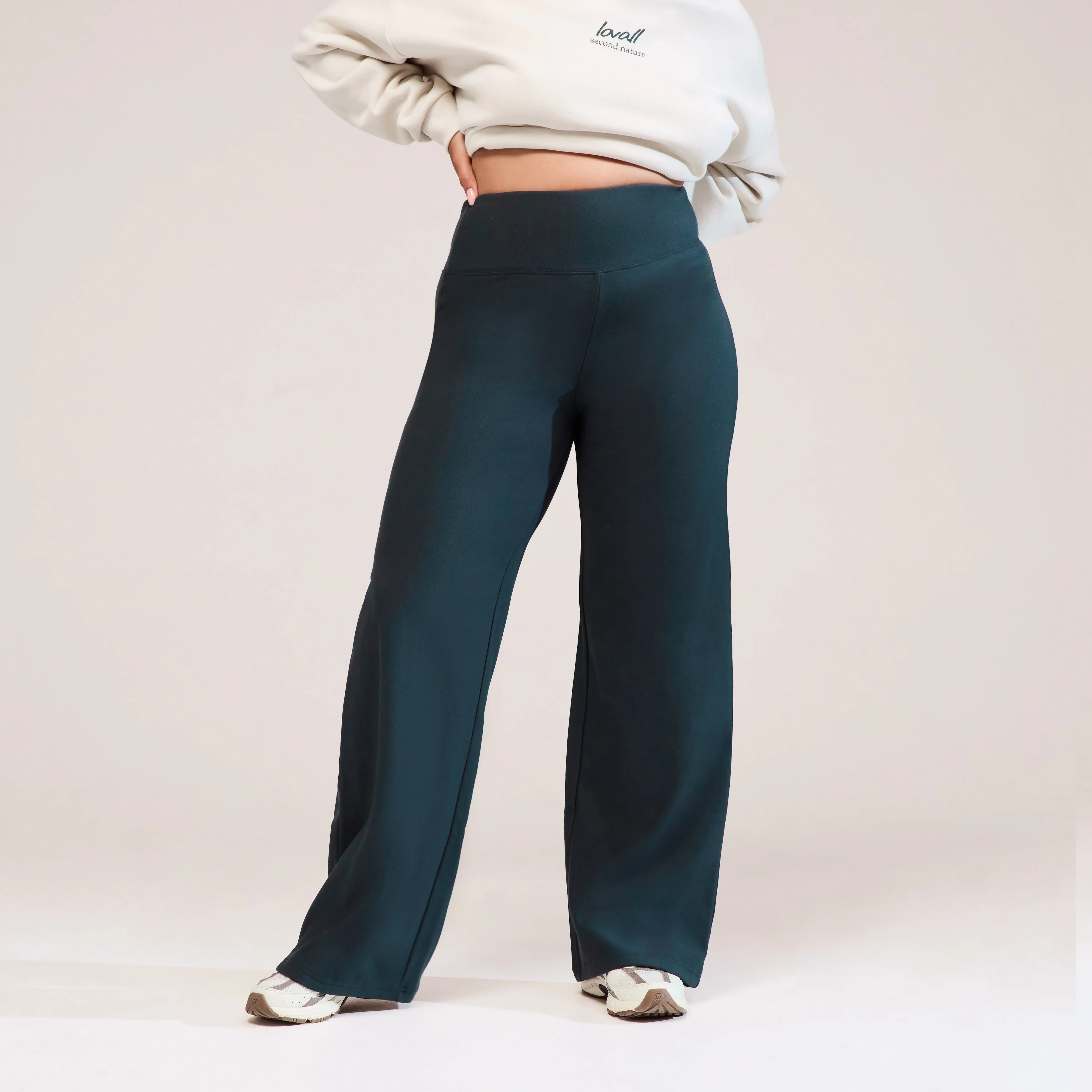Curve Winter Wide Leg Trousers - Pine - Image 6