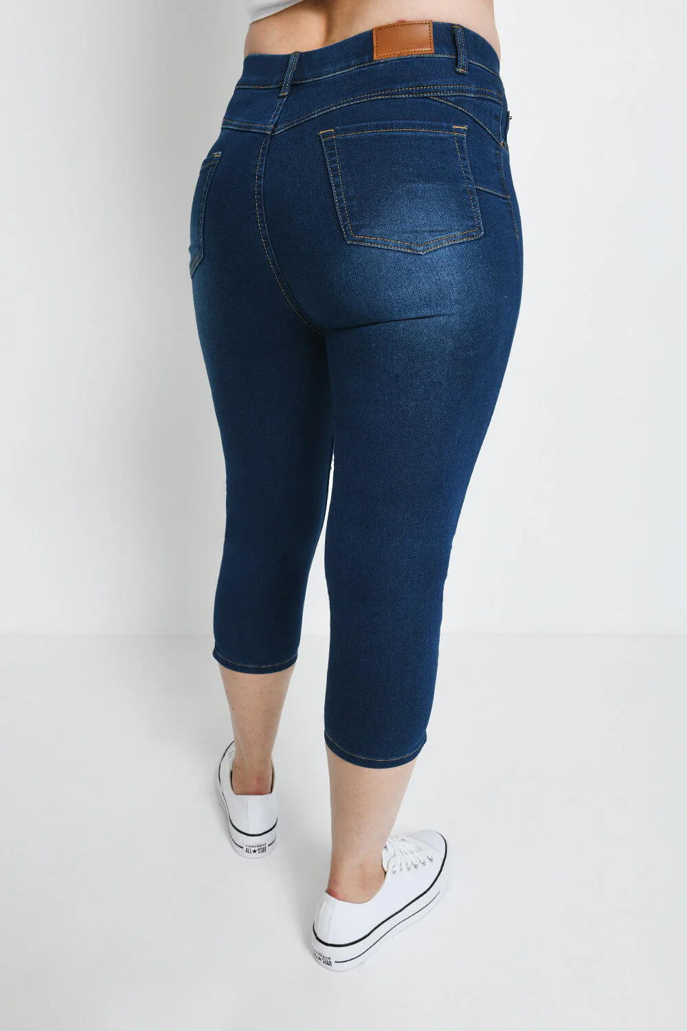 Cropped Jeggings - Dark Blue - Image 3