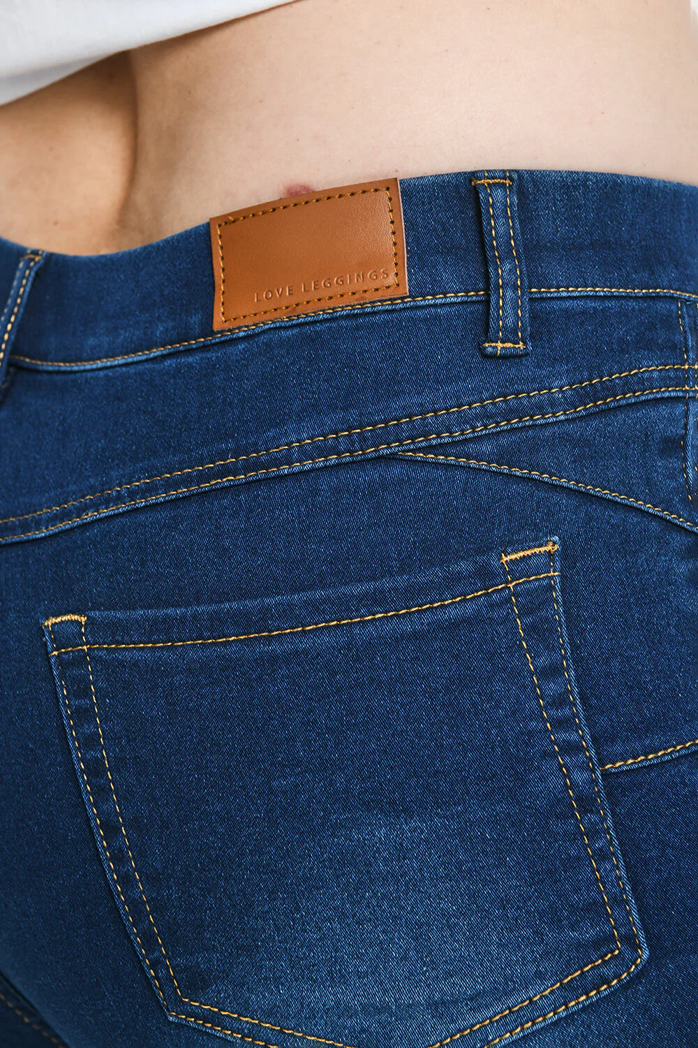 Cropped Jeggings - Dark Blue - Image 4