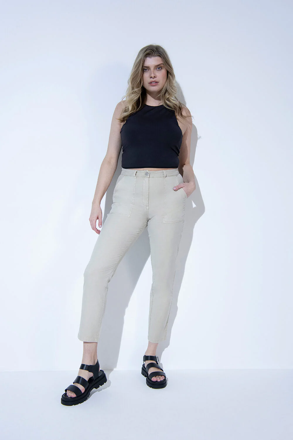 Everyday Chino Trousers - Beige - Image 2