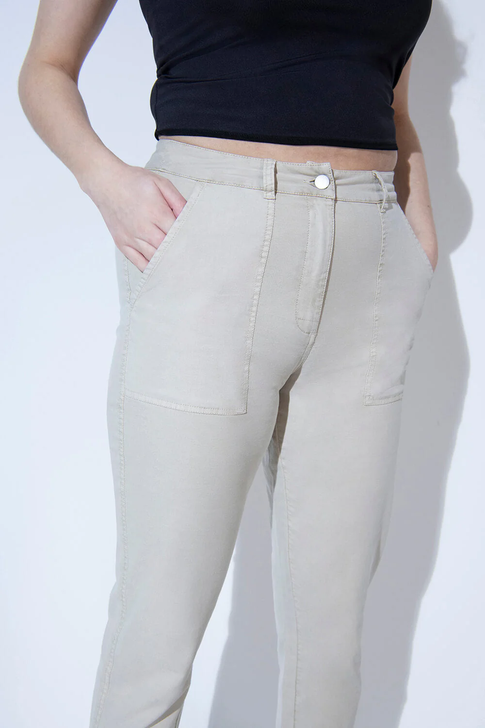 Everyday Chino Trousers - Beige - Image 4