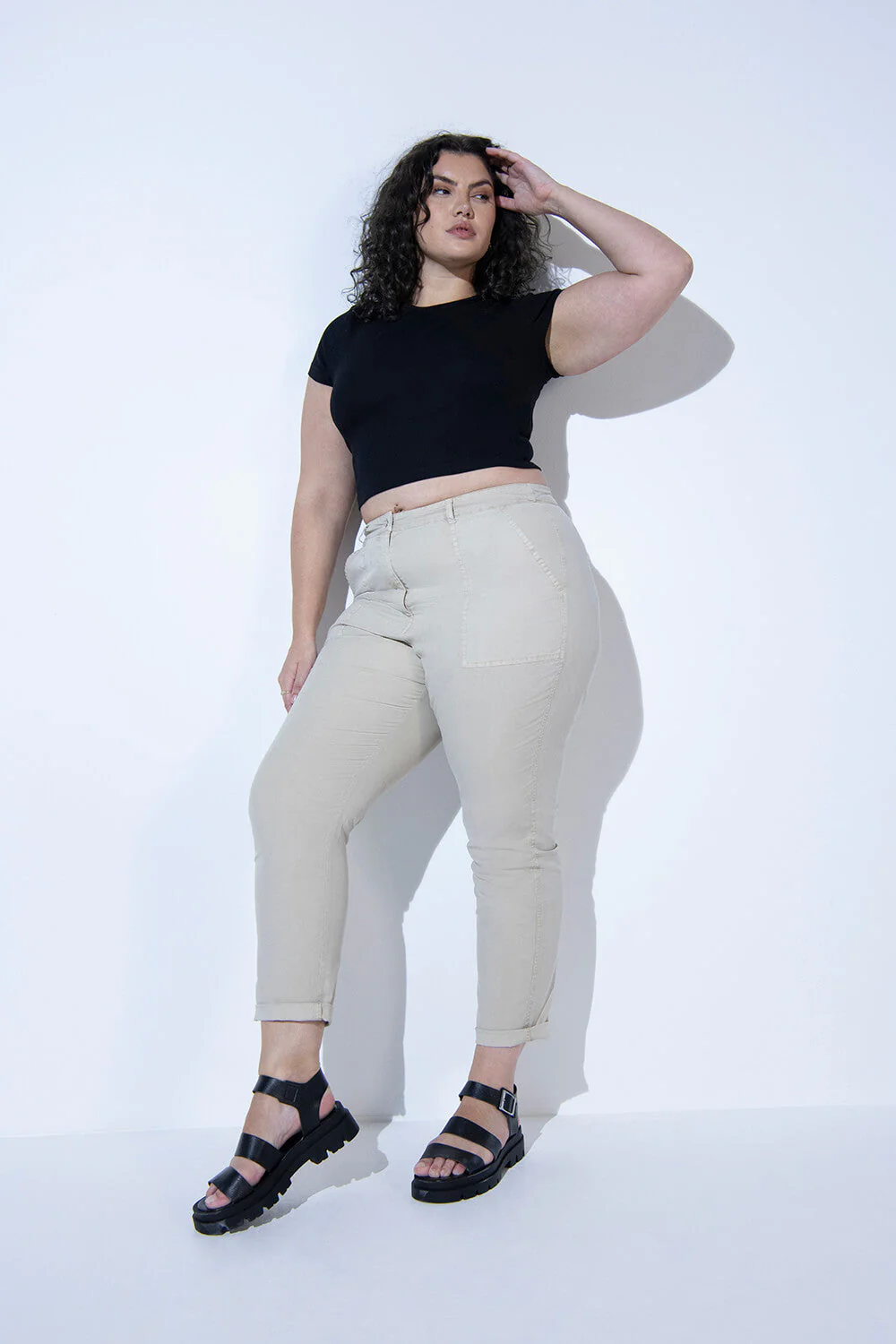 Everyday Chino Trousers - Beige - Image 7