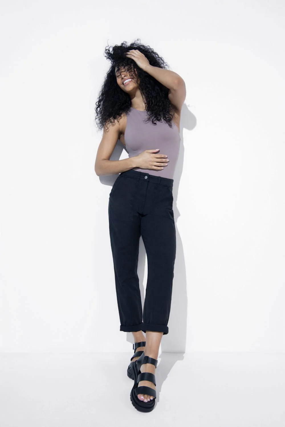 Everyday Chino Trousers - Black - Image 2