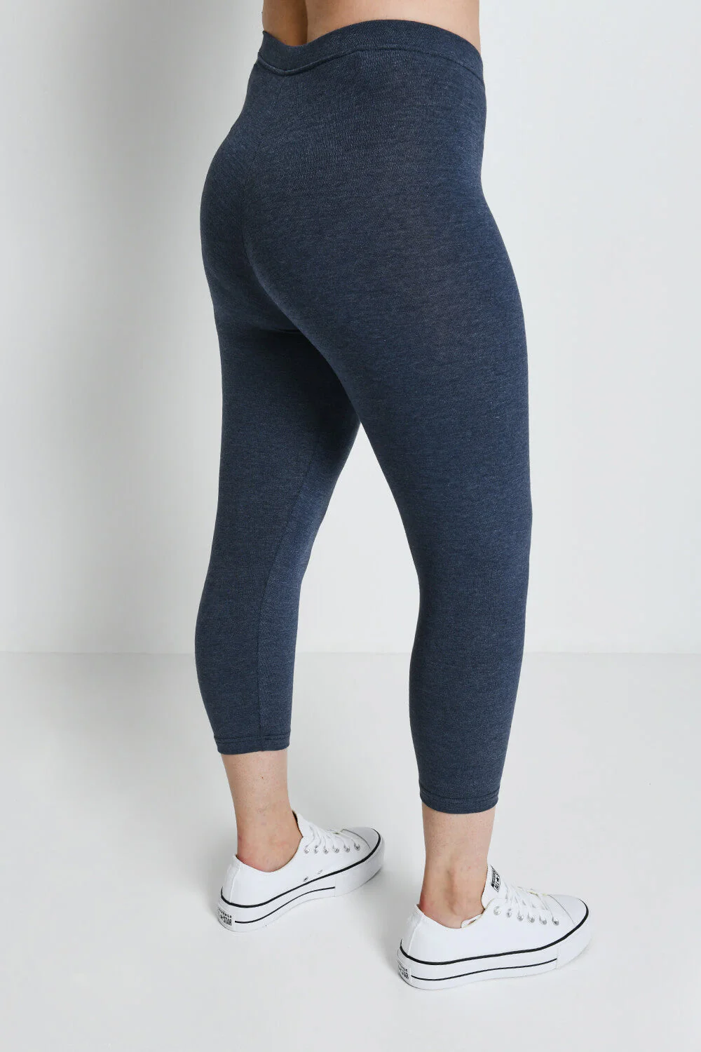 Everyday Cropped Leggings - Infinity Blue Marl - Image 4