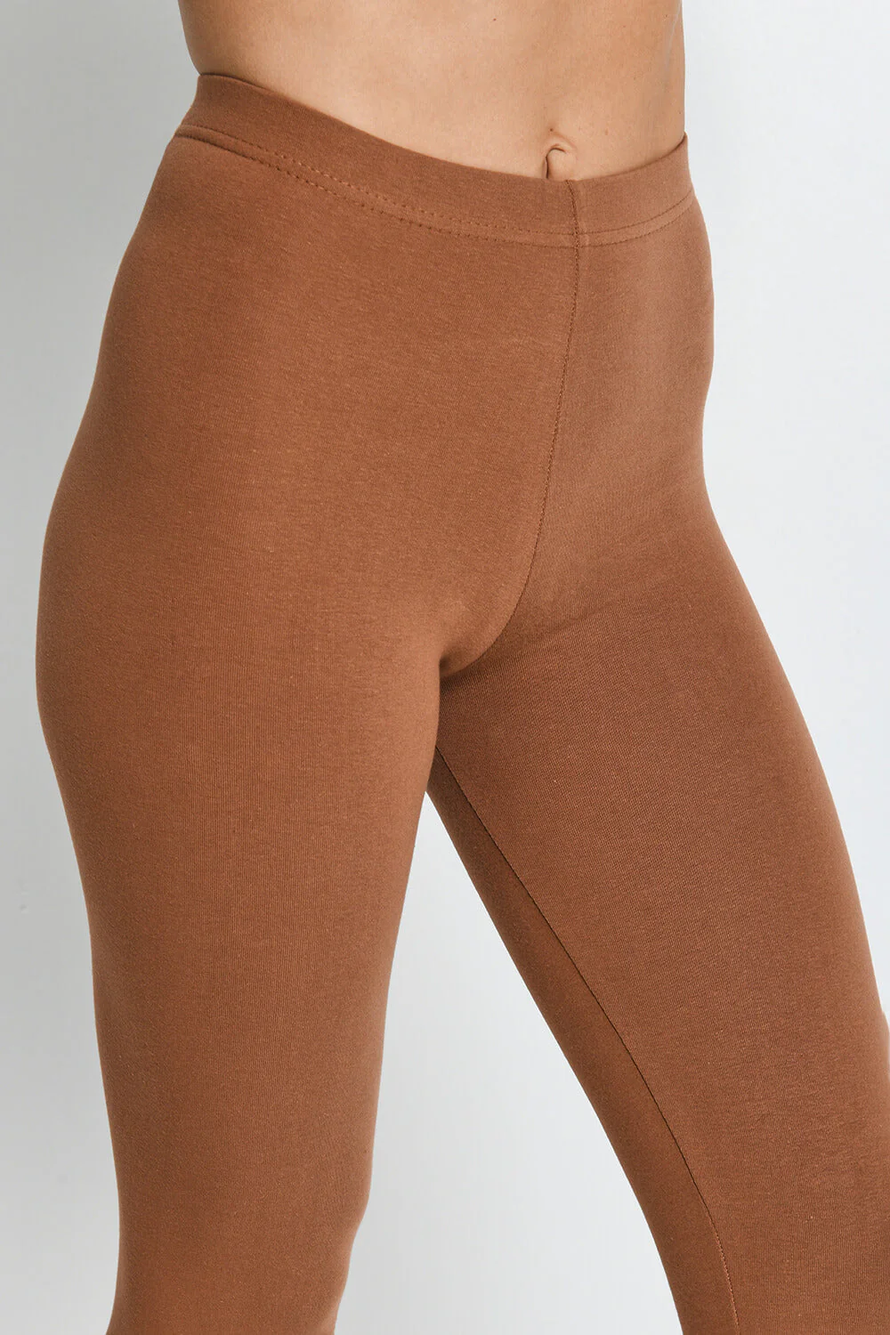 Everyday Cropped Leggings - Mocha Brown - Image 5
