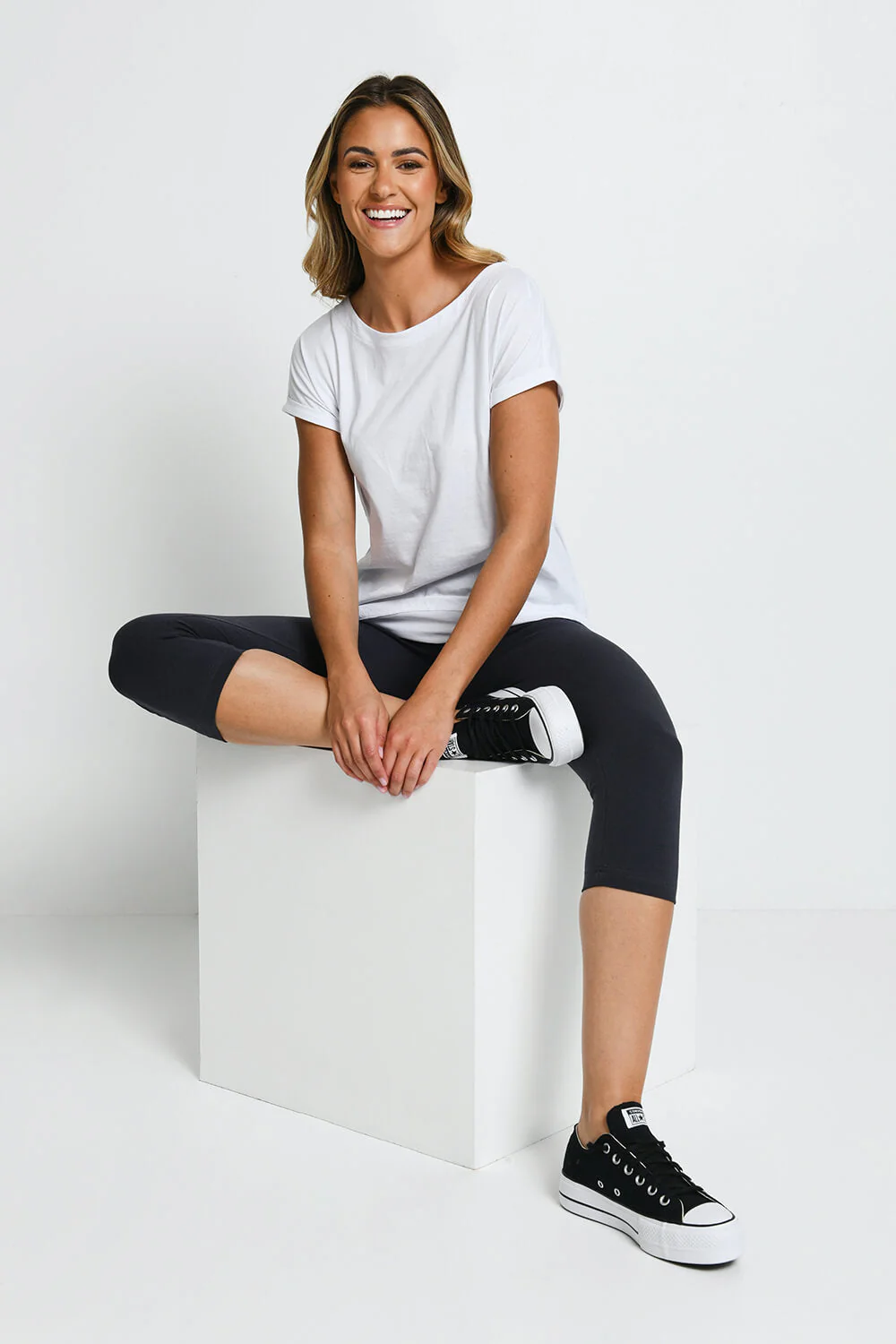 Everyday Cropped Leggings - Odyssey Grey - Image 6