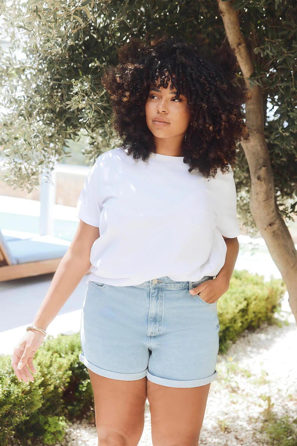 Everyday Denim Shorts - Light Blue - Image 7