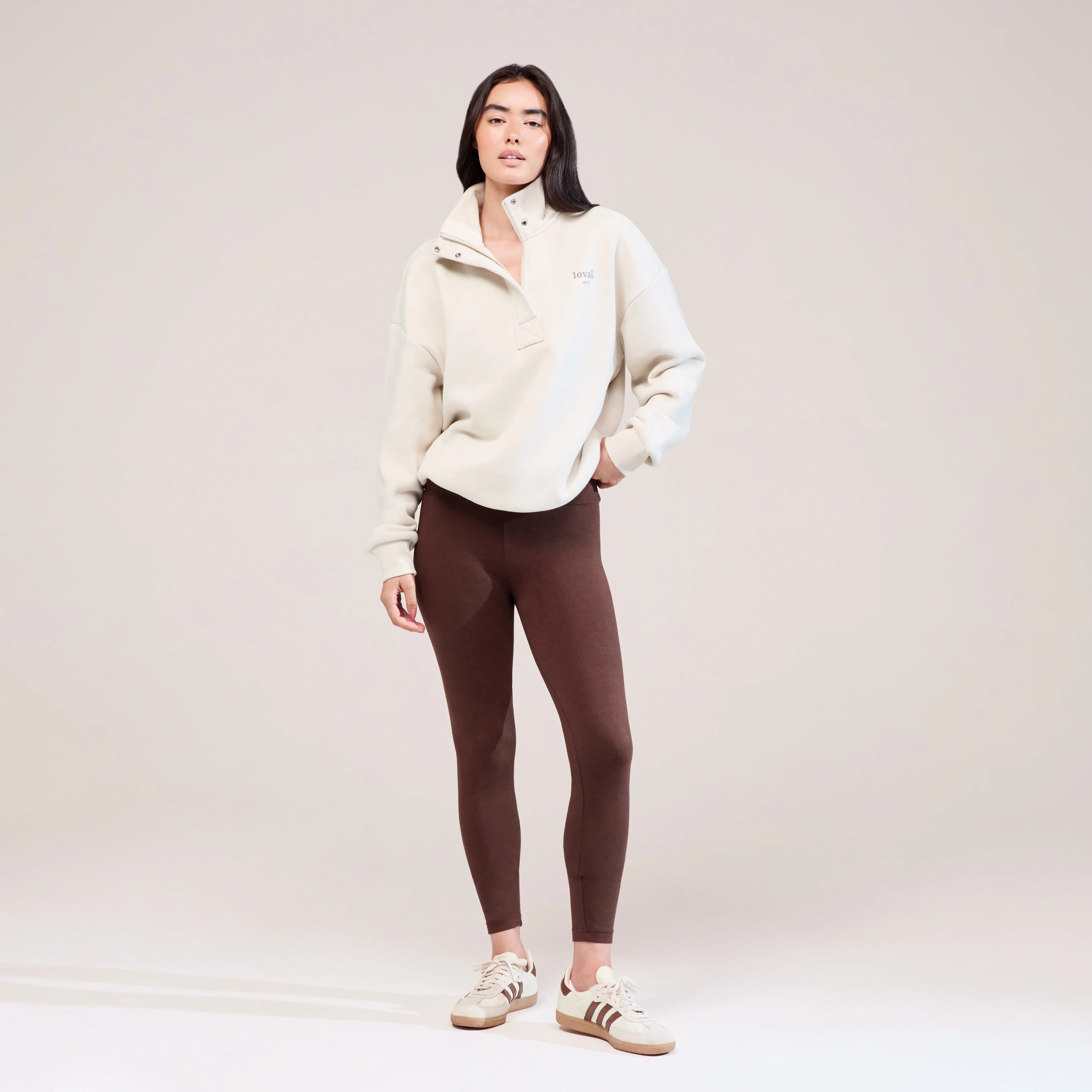 Everyday High Waisted Leggings - Chocolate Brown - Image 6