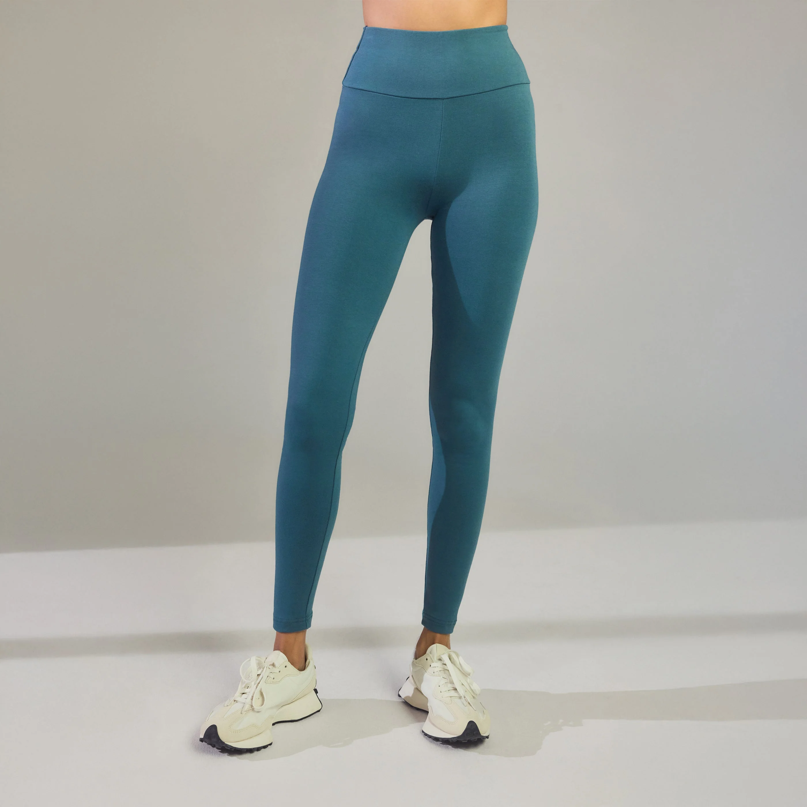 Everyday High Waisted Leggings - Petrol Blue - Image 4