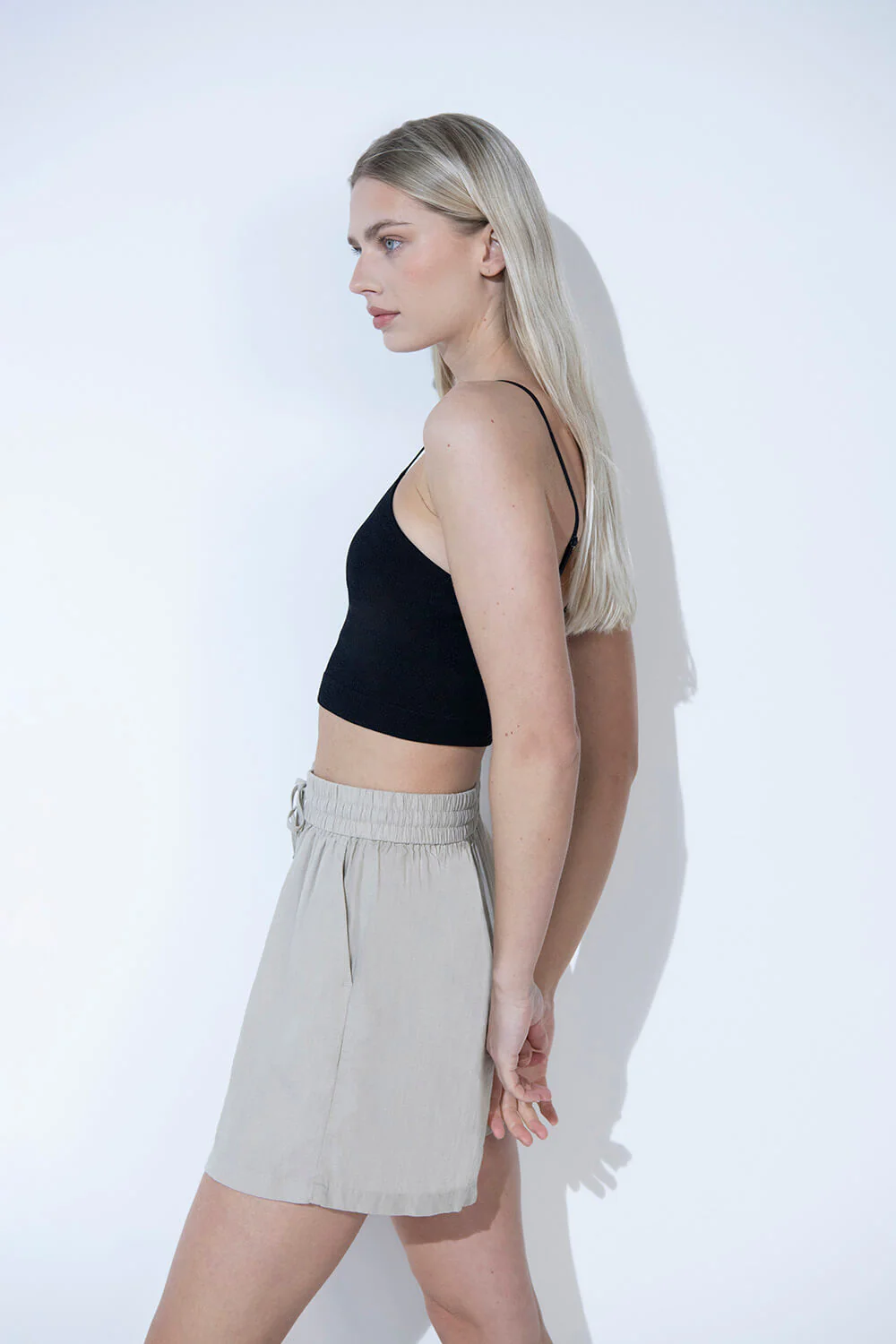 Everyday Linen Shorts - Stone - Image 6