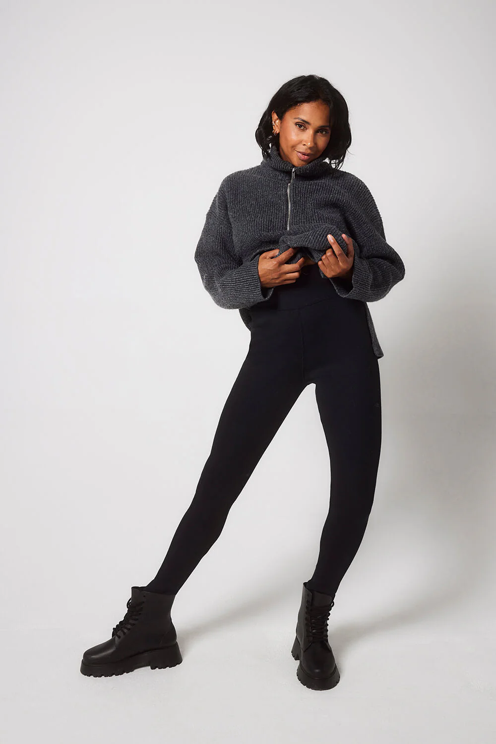 Extreme Fleece Lined Leggings - Black - Image 2