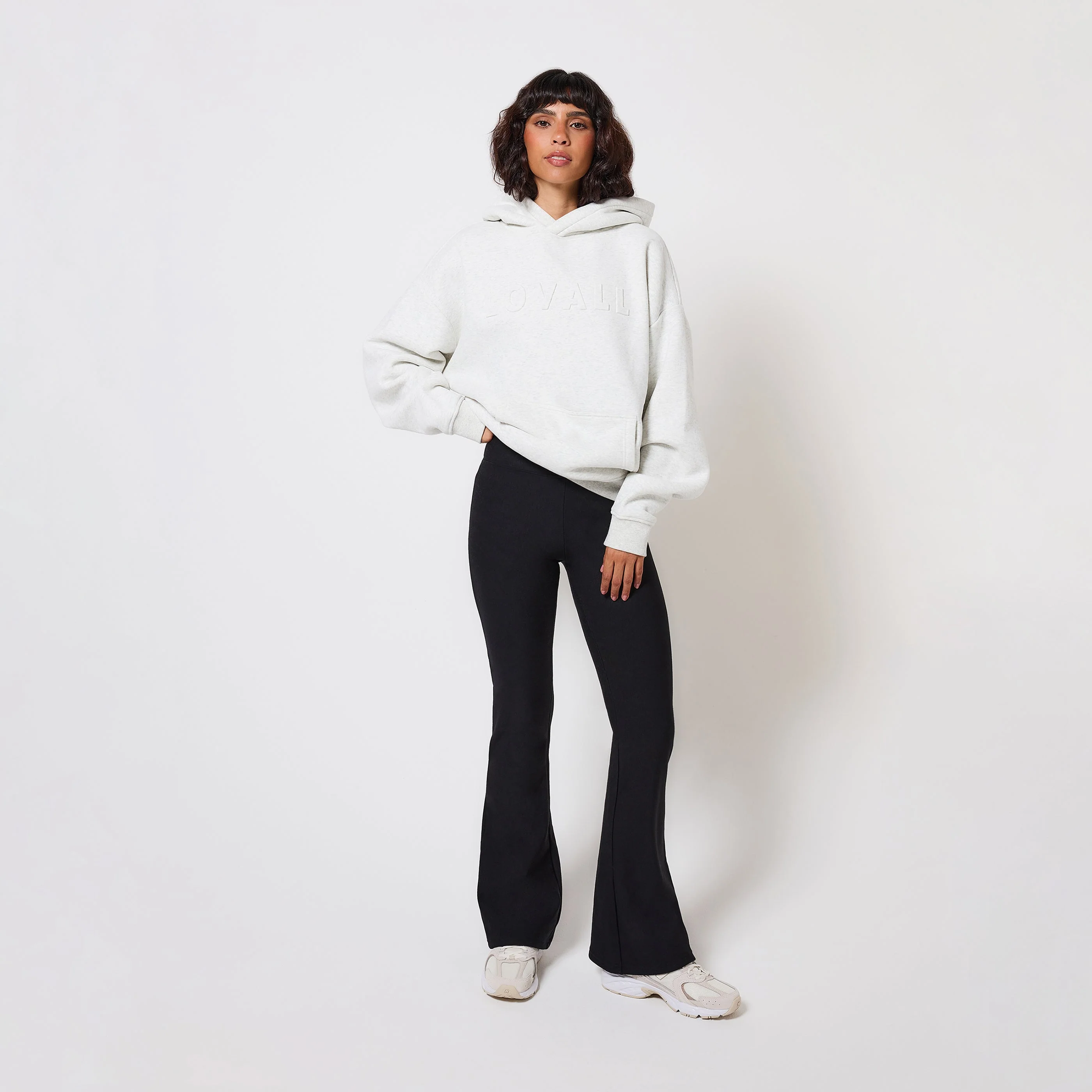 Heavyweight Oversized Hoodie - Light Grey Marl - Image 2