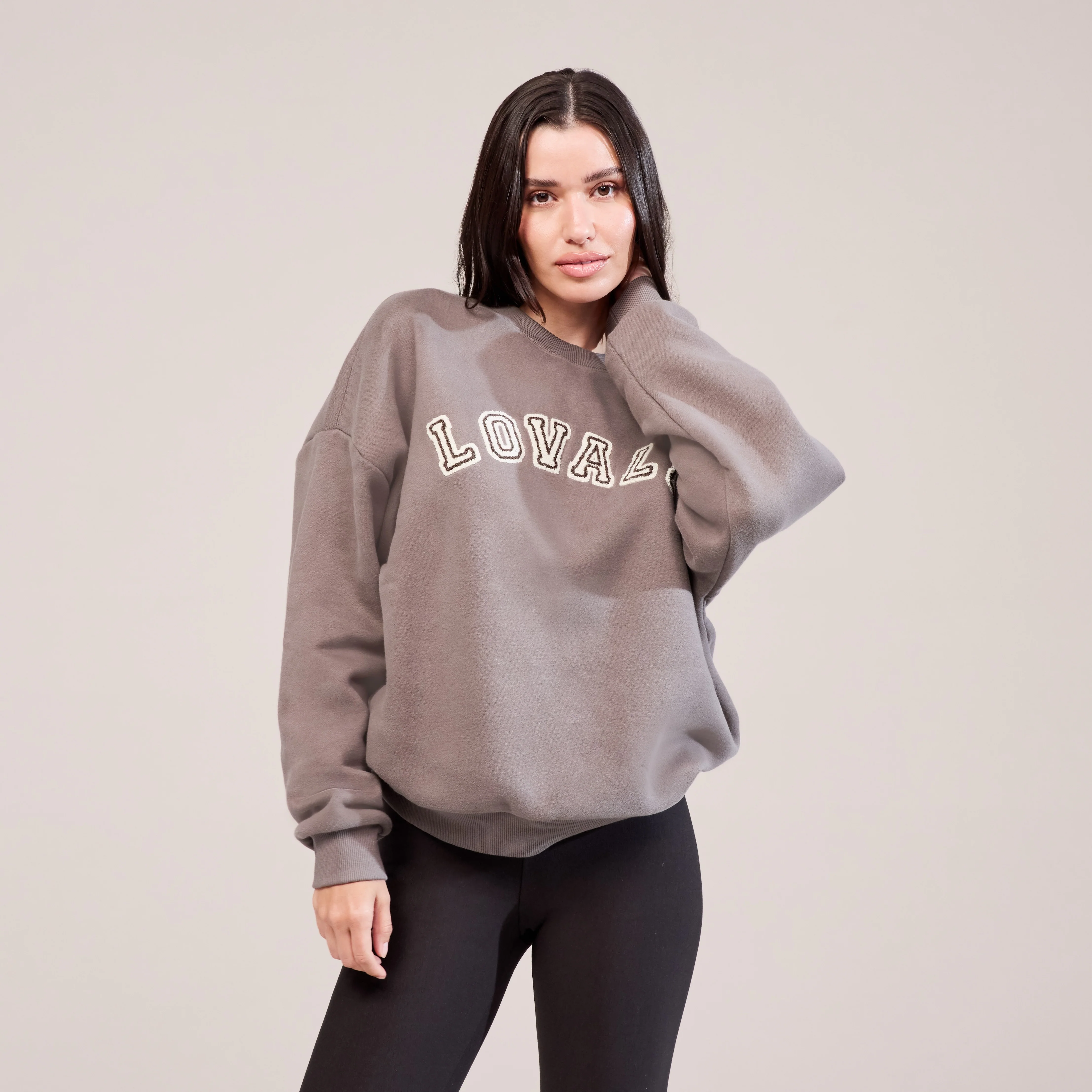 Heavyweight Oversized Sweatshirt Campus - Mocha - Image 2