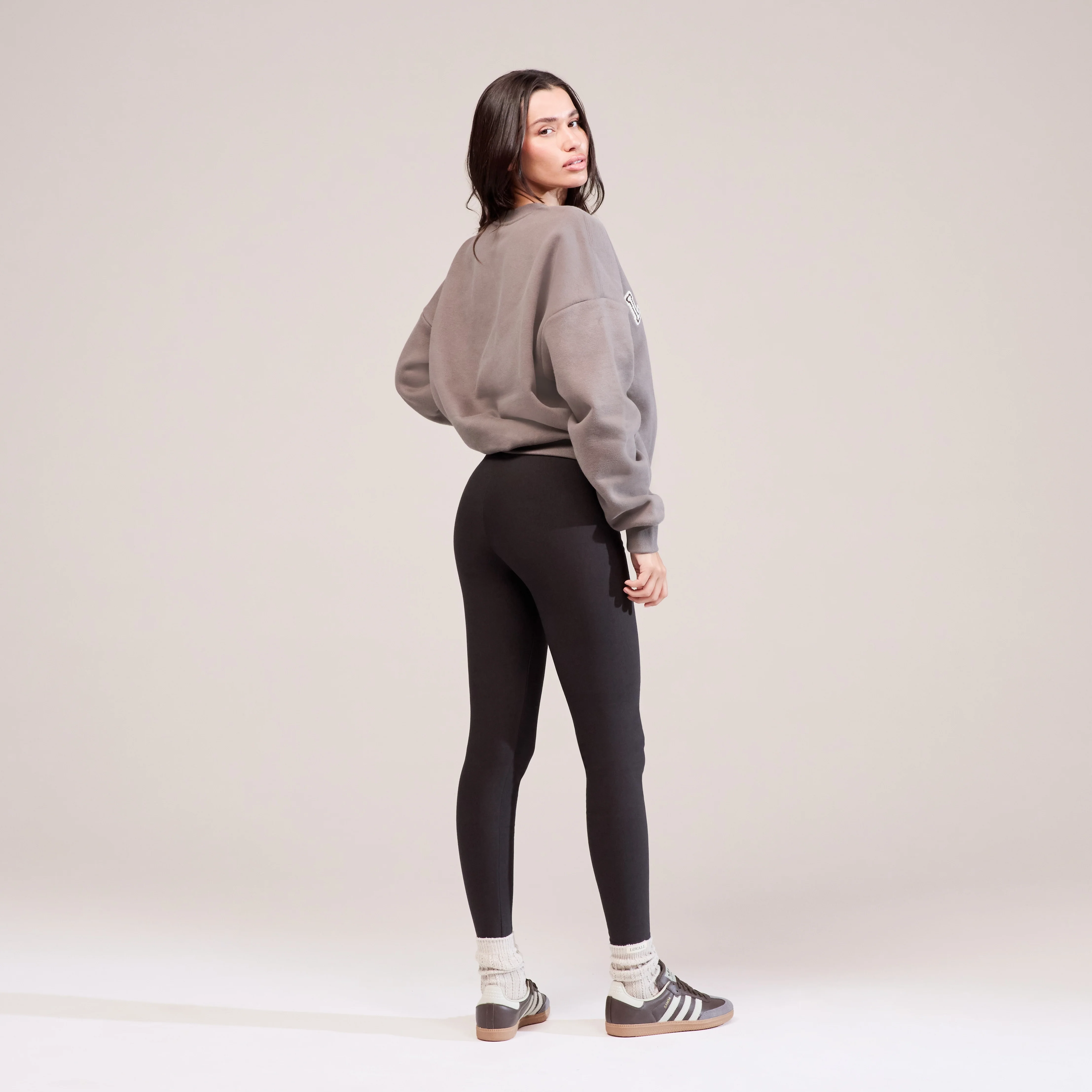 Heavyweight Oversized Sweatshirt Campus - Mocha - Image 3