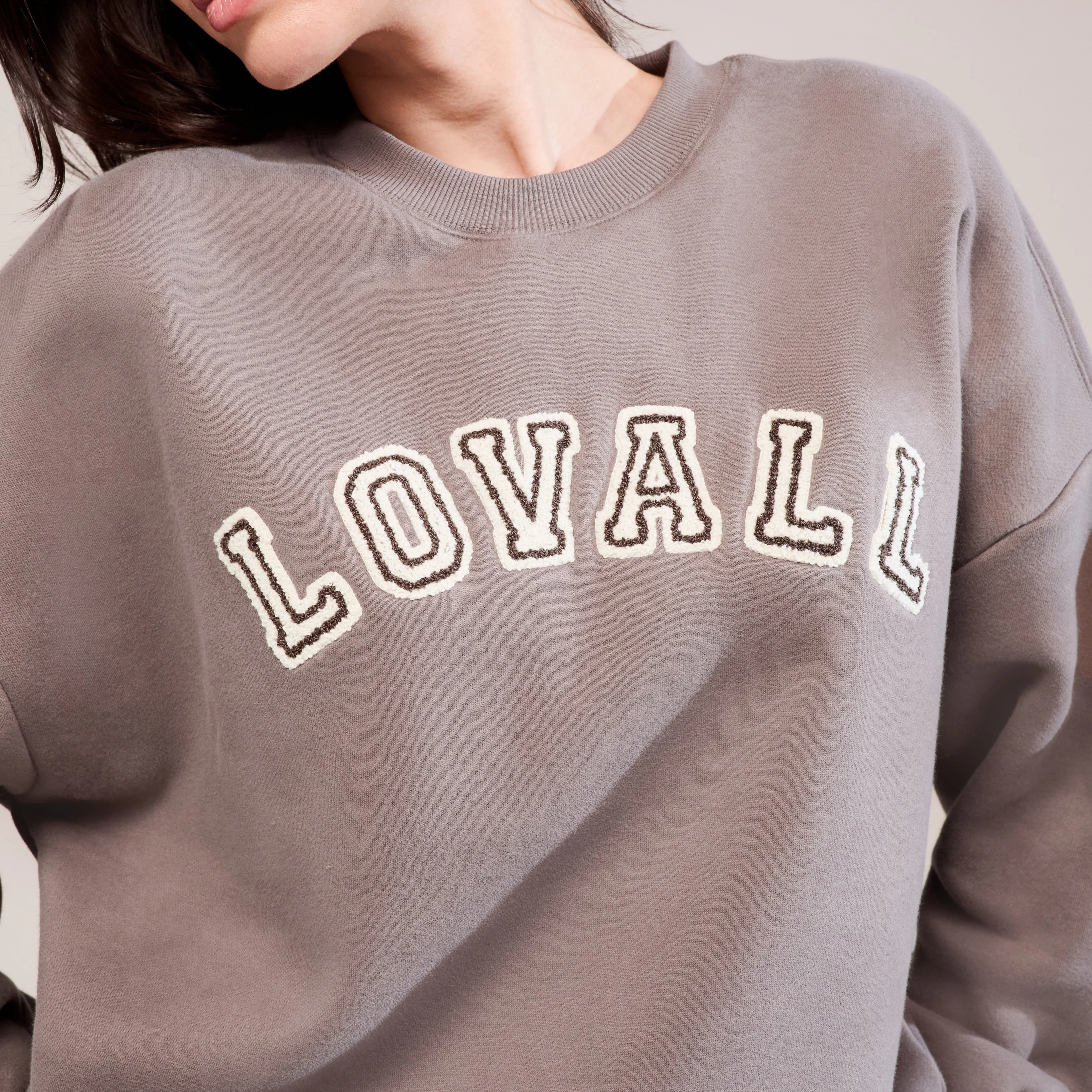 Heavyweight Oversized Sweatshirt Campus - Mocha - Image 4