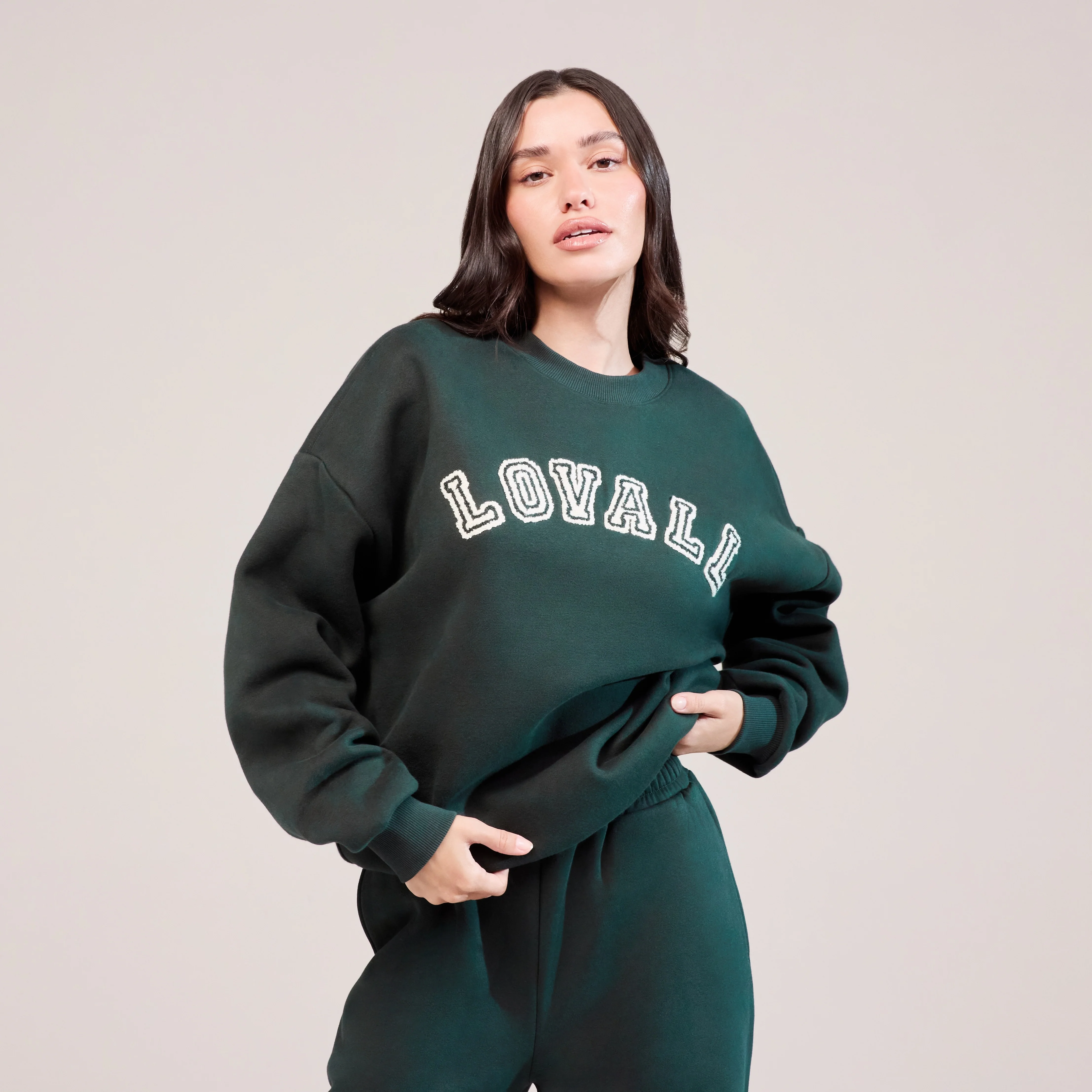 Heavyweight Oversized Sweatshirt Campus - Pine - Image 3