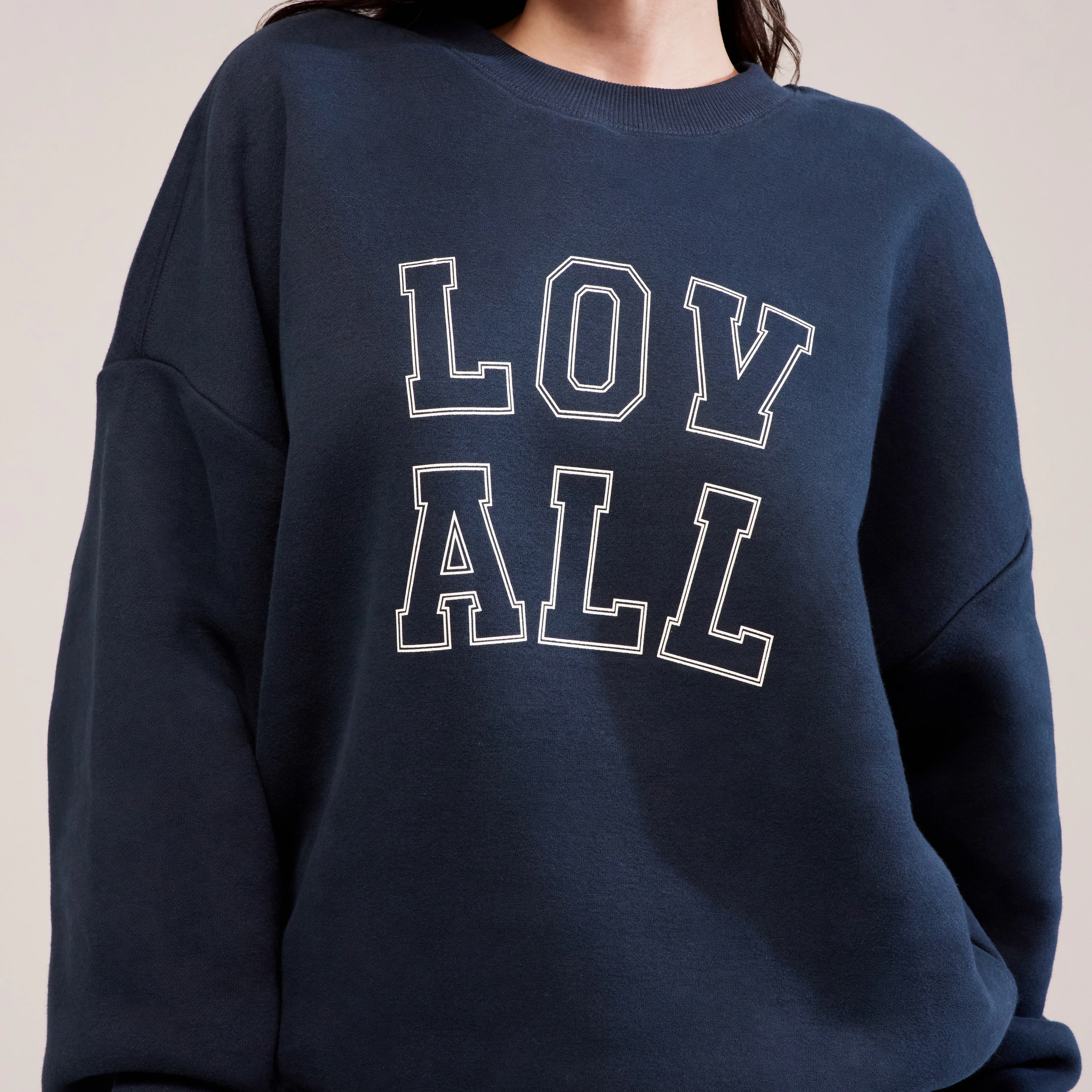 Heavyweight Oversized Sweatshirt Varsity - Vintage Navy - Image 4
