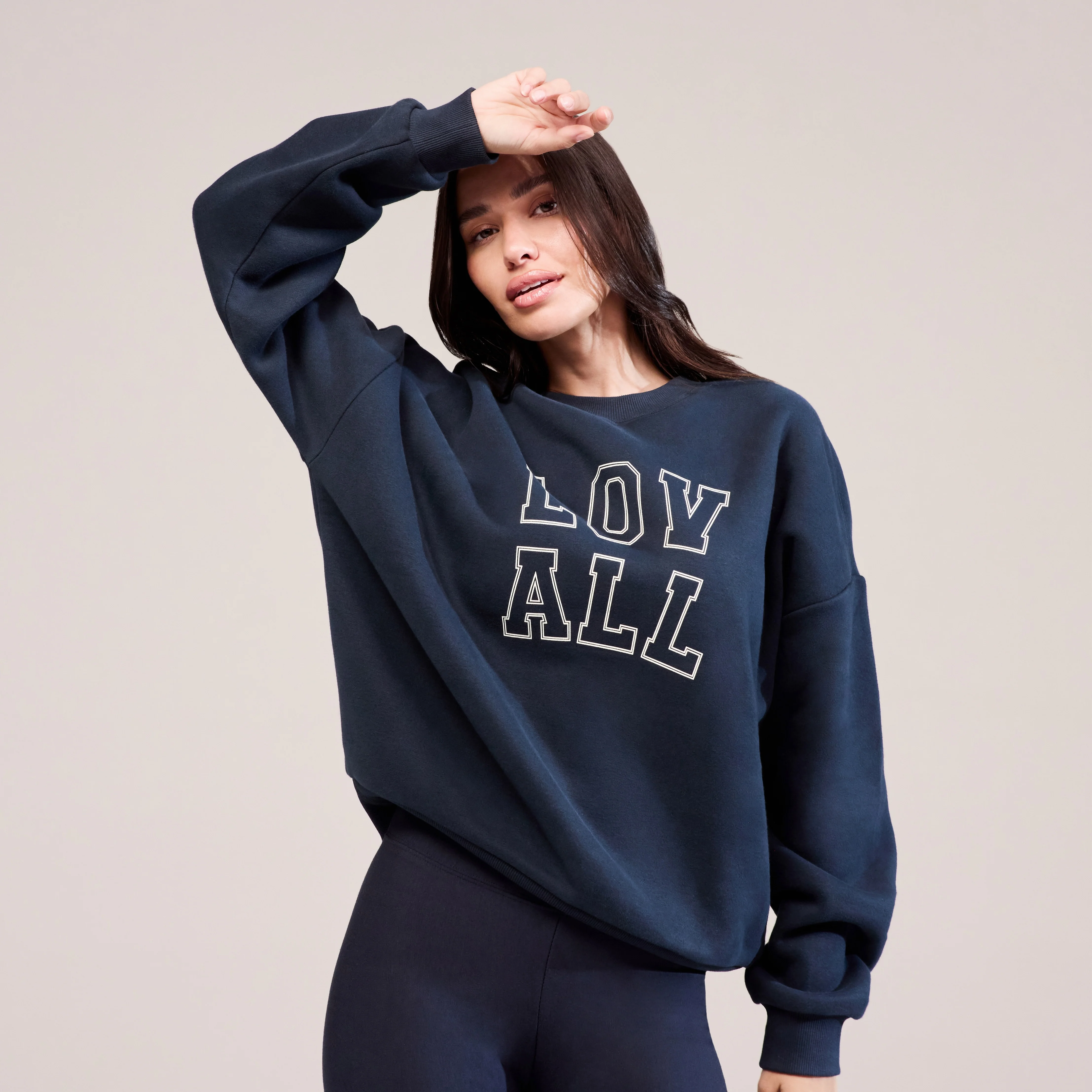 Heavyweight Oversized Sweatshirt Varsity - Vintage Navy - Image 6