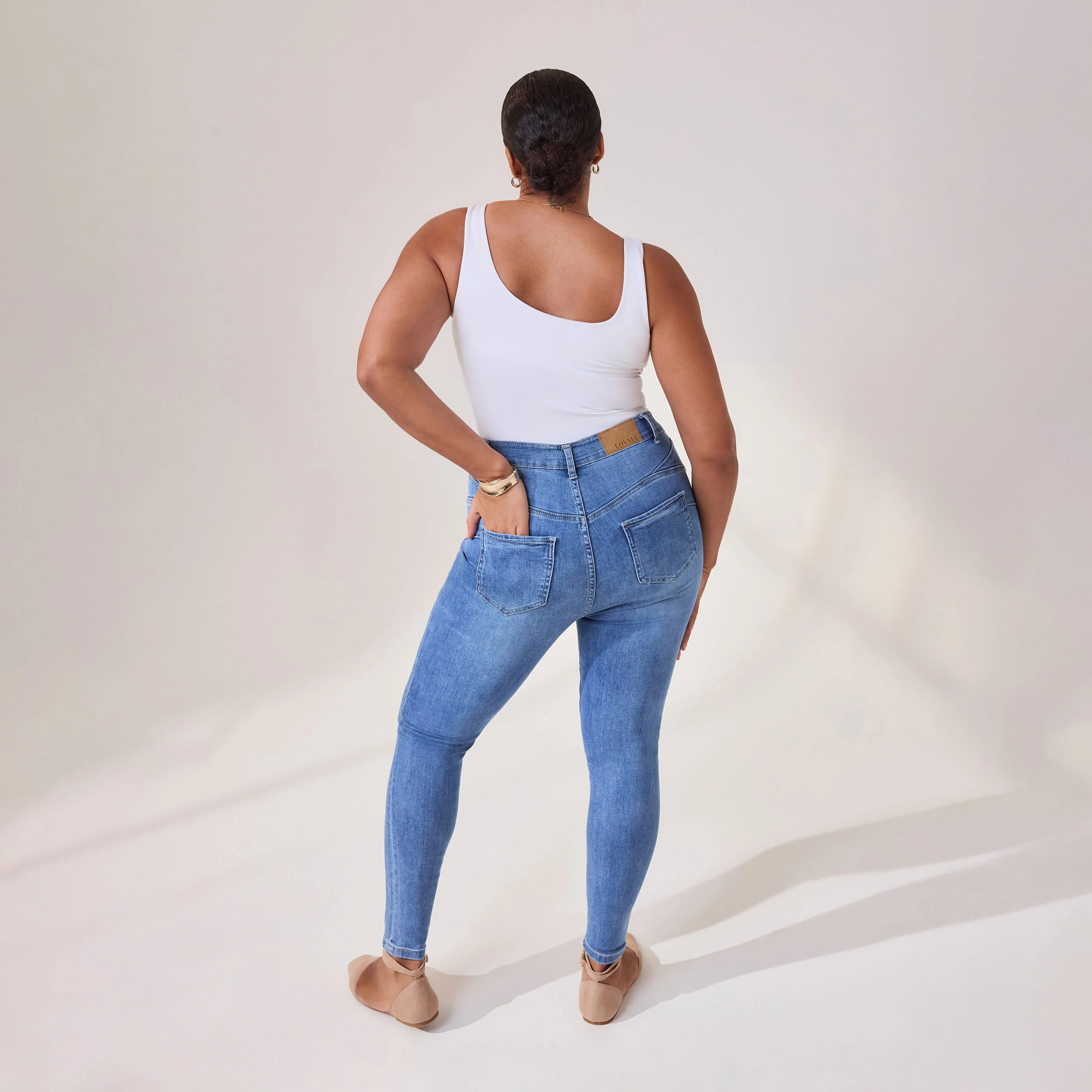 Lift & Shape Jeans - Mid Blue - Image 3