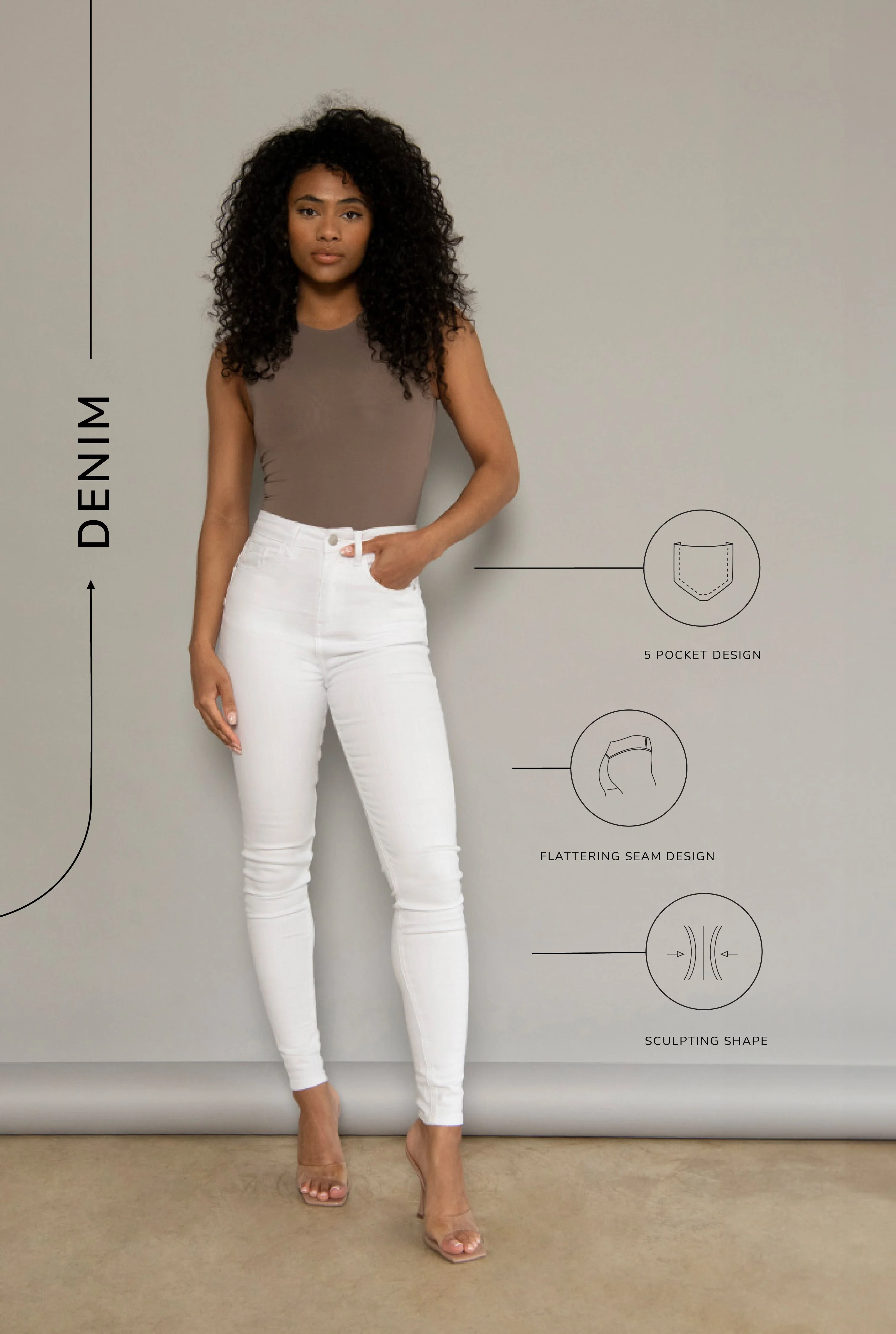 Lift & Shape Jeans - White - Image 3