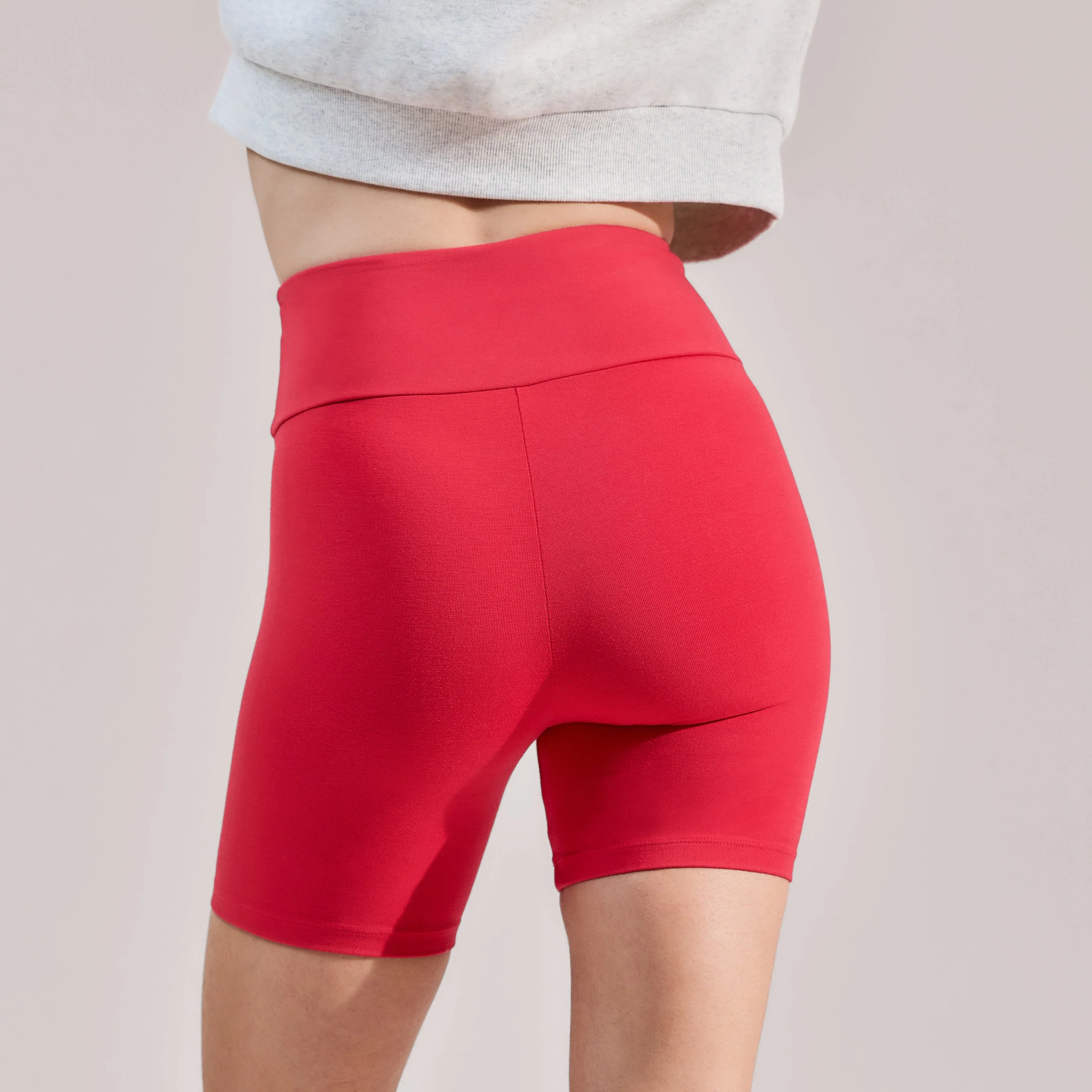 Lightweight Everyday 6 Inch Cycling Shorts - Cherry Red - Image 3