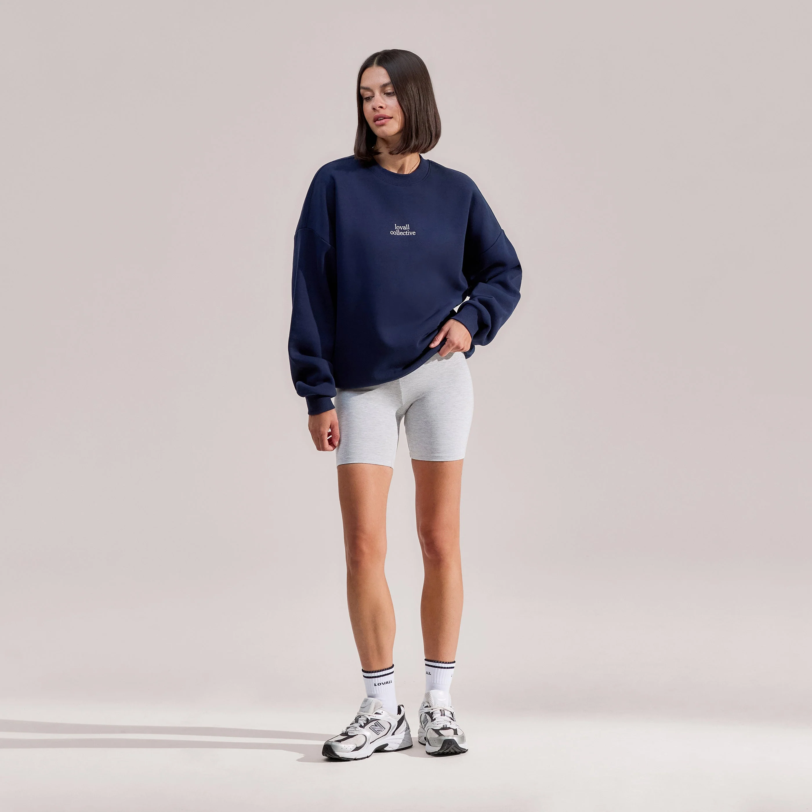 Lightweight Everyday Cycling Shorts - Light Grey Marl - Image 2