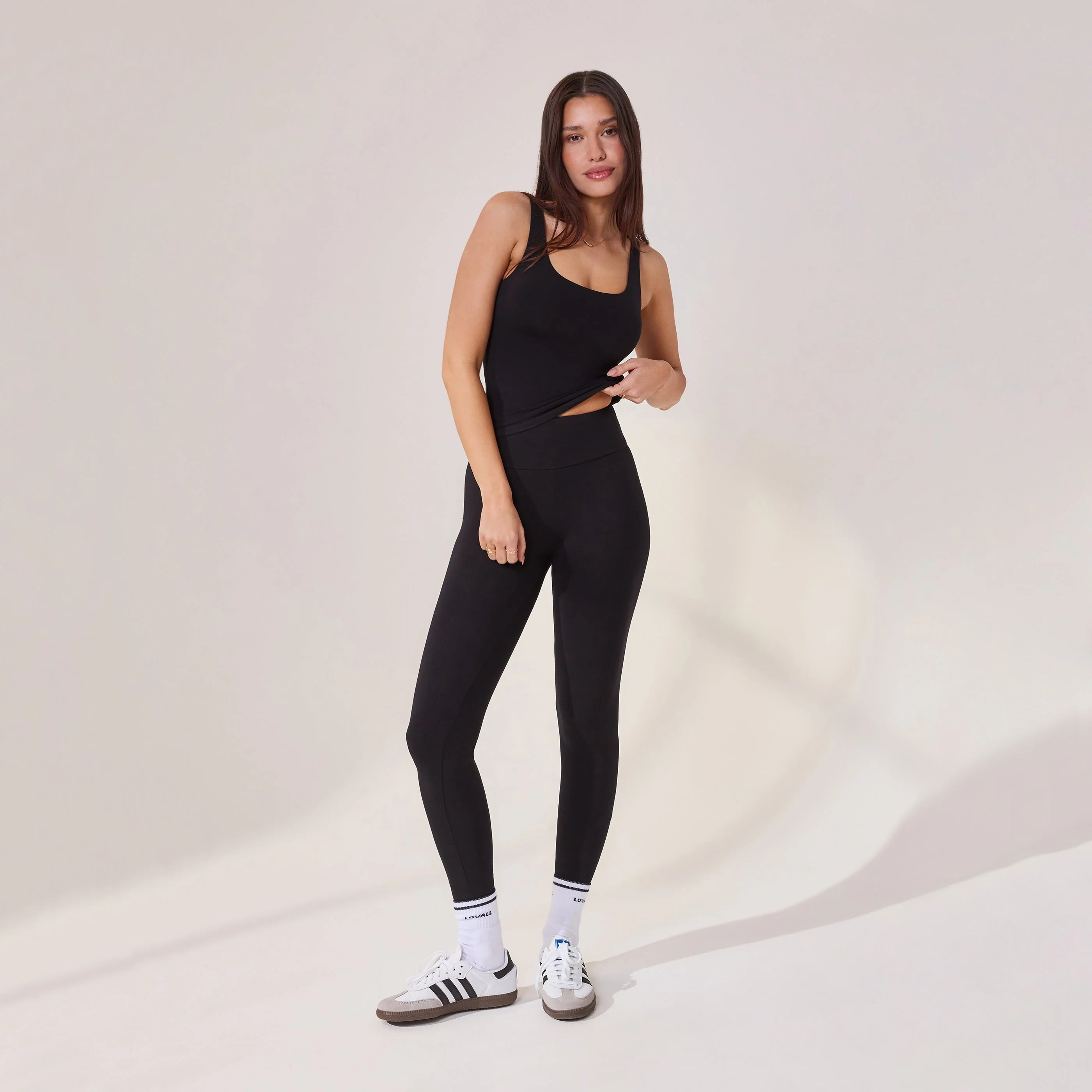 Lightweight Everyday High Waisted Leggings - Black