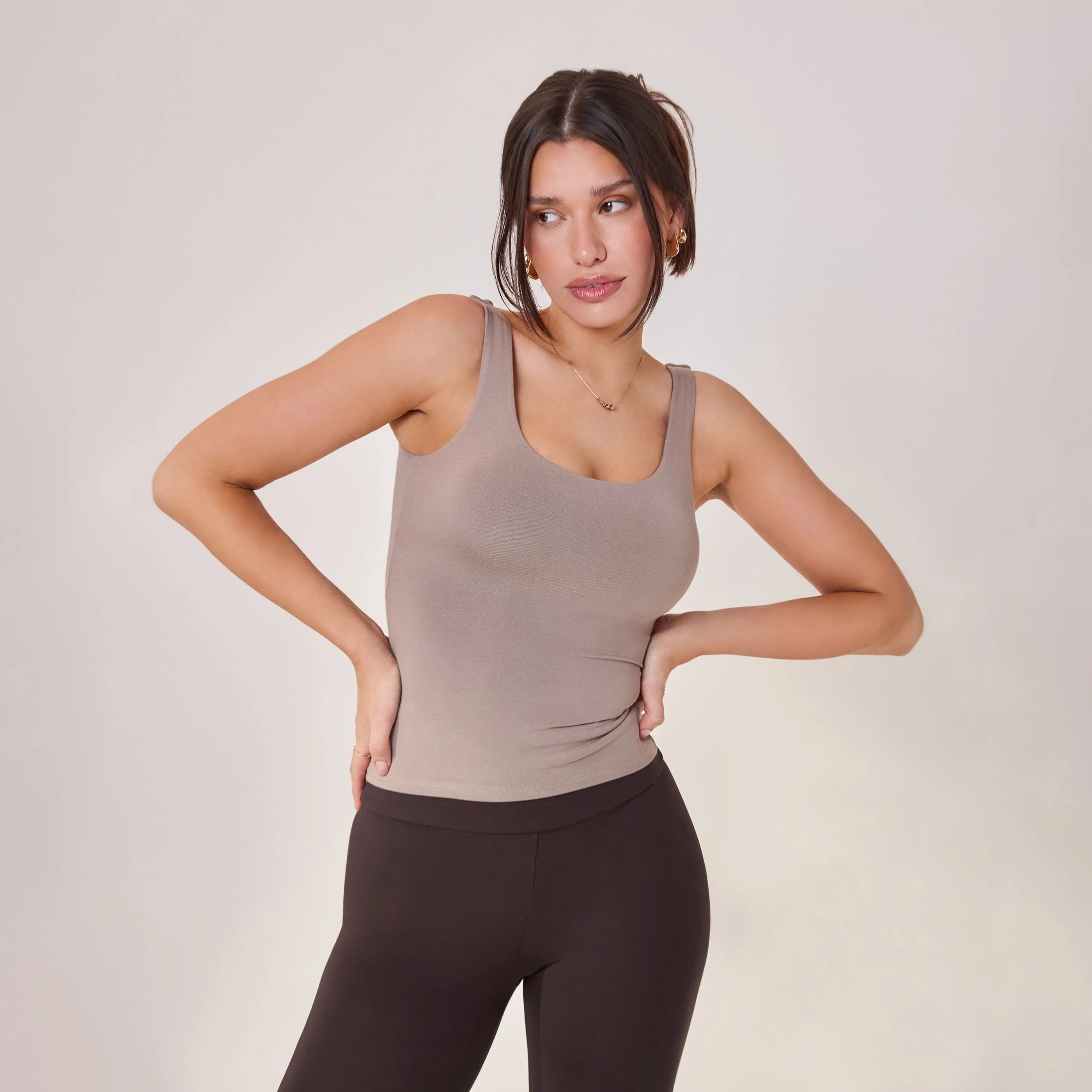 Lightweight Everyday Tank Top - Stone - Image 2