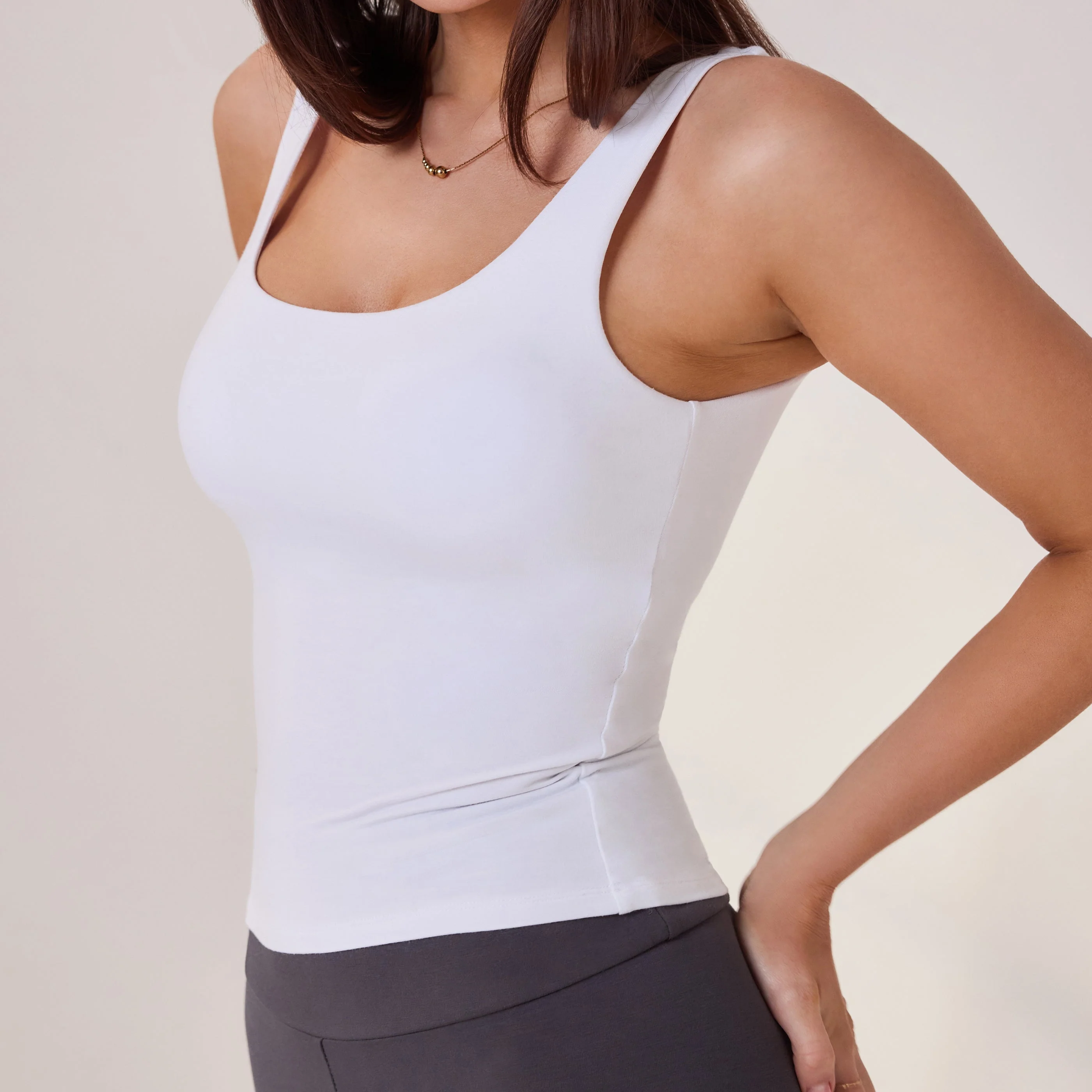 Lightweight Everyday Tank Top - White - Image 4