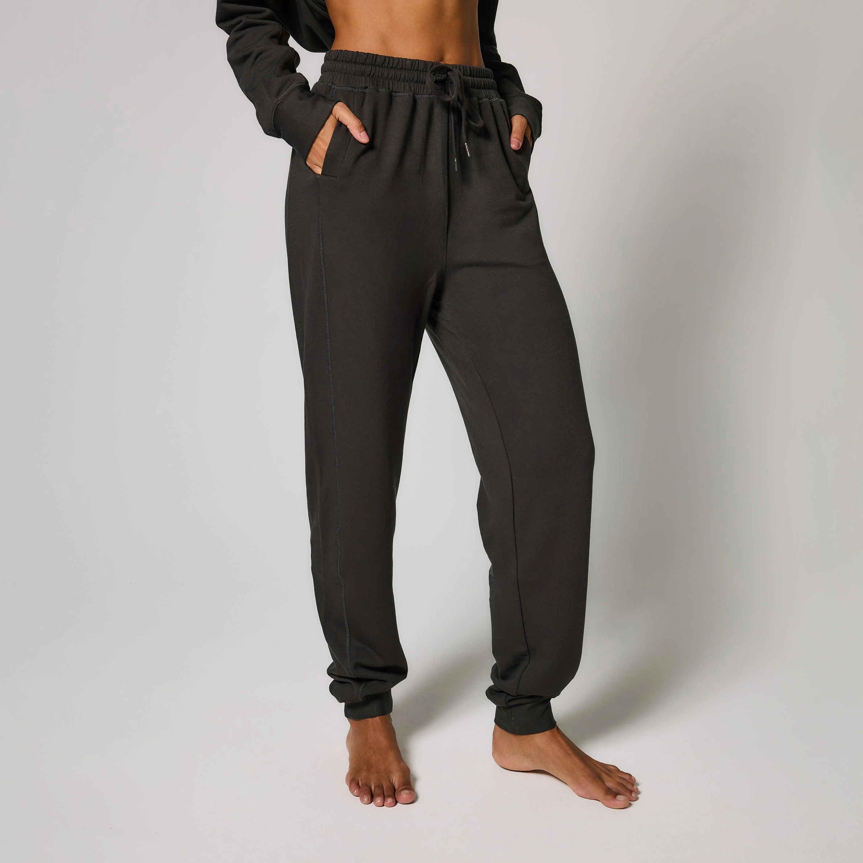 Luxe Lounge Jogger - Black Coffee - Image 4