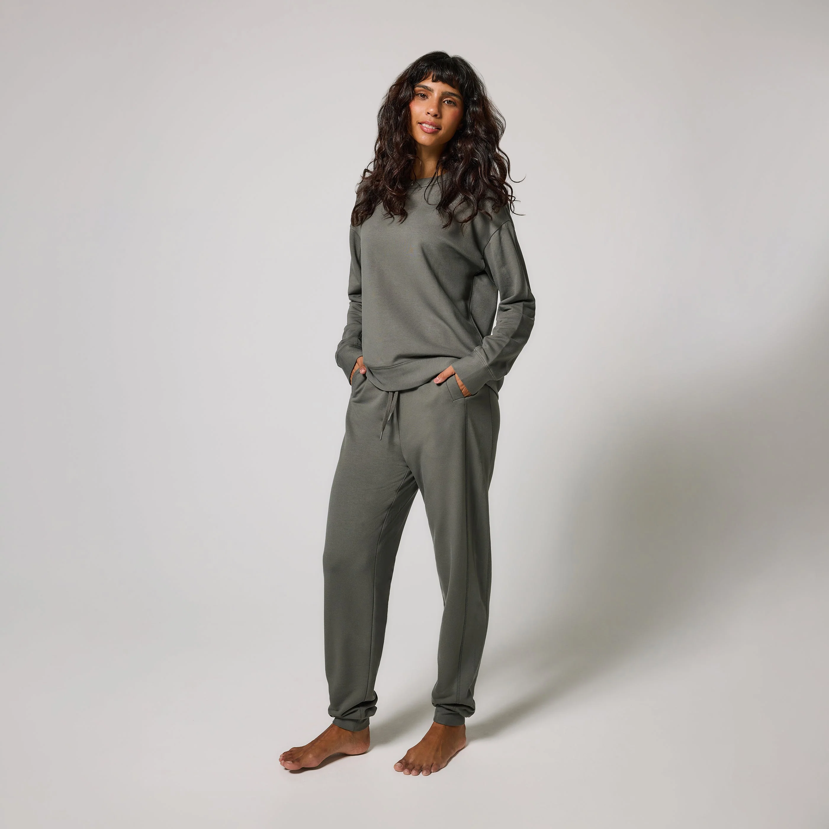 Luxe Lounge Jogger - Slate Green - Image 2