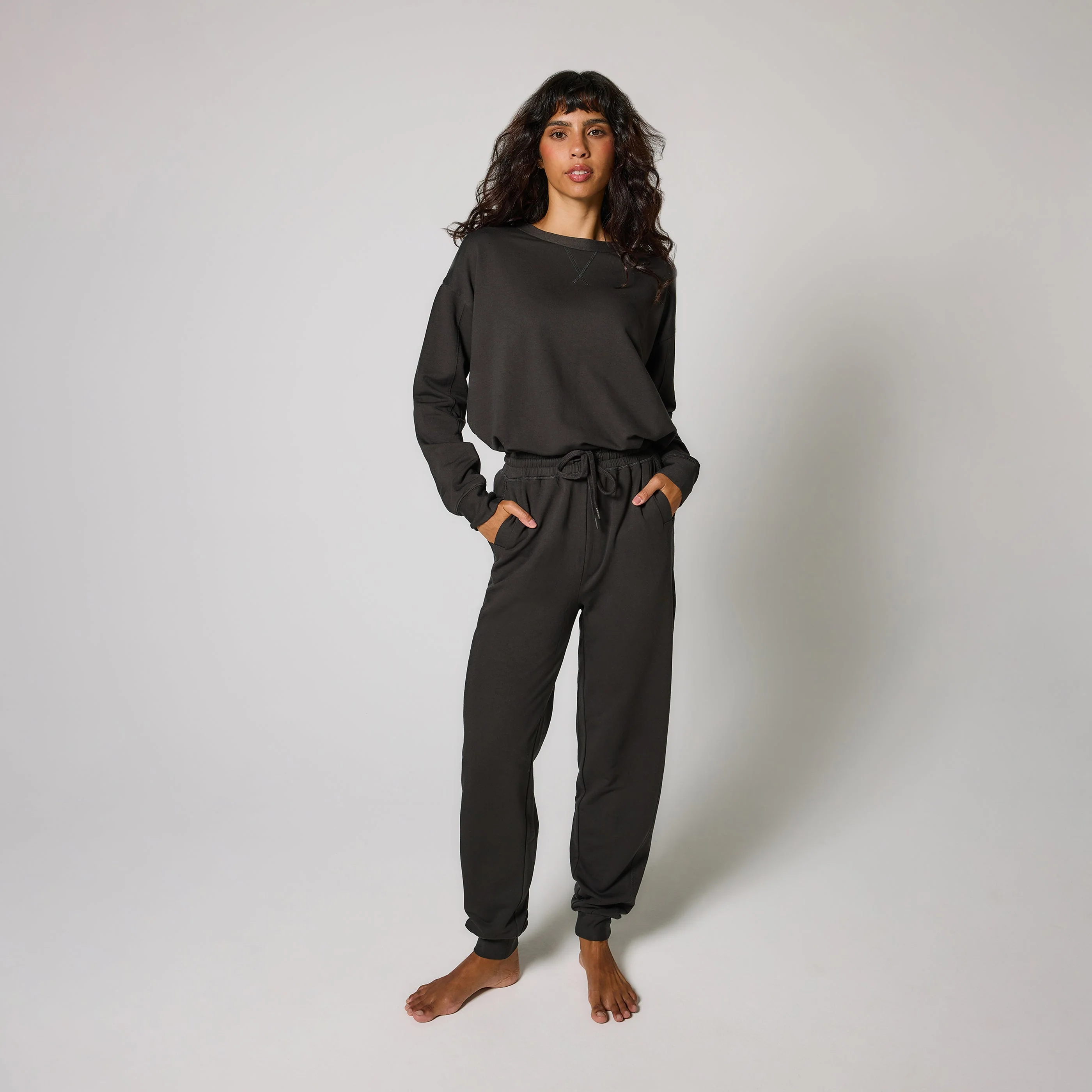 Luxe Lounge Sweatshirt - Black Coffee - Image 6