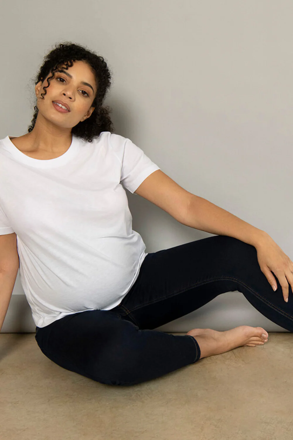 Ankle Grazer Maternity Jeggings - Dark Blue - Image 3