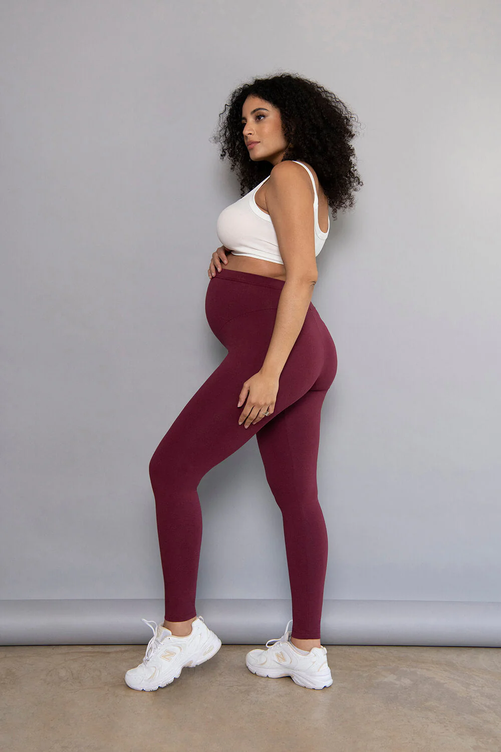 Maternity Everyday Leggings - Burgundy - Image 5