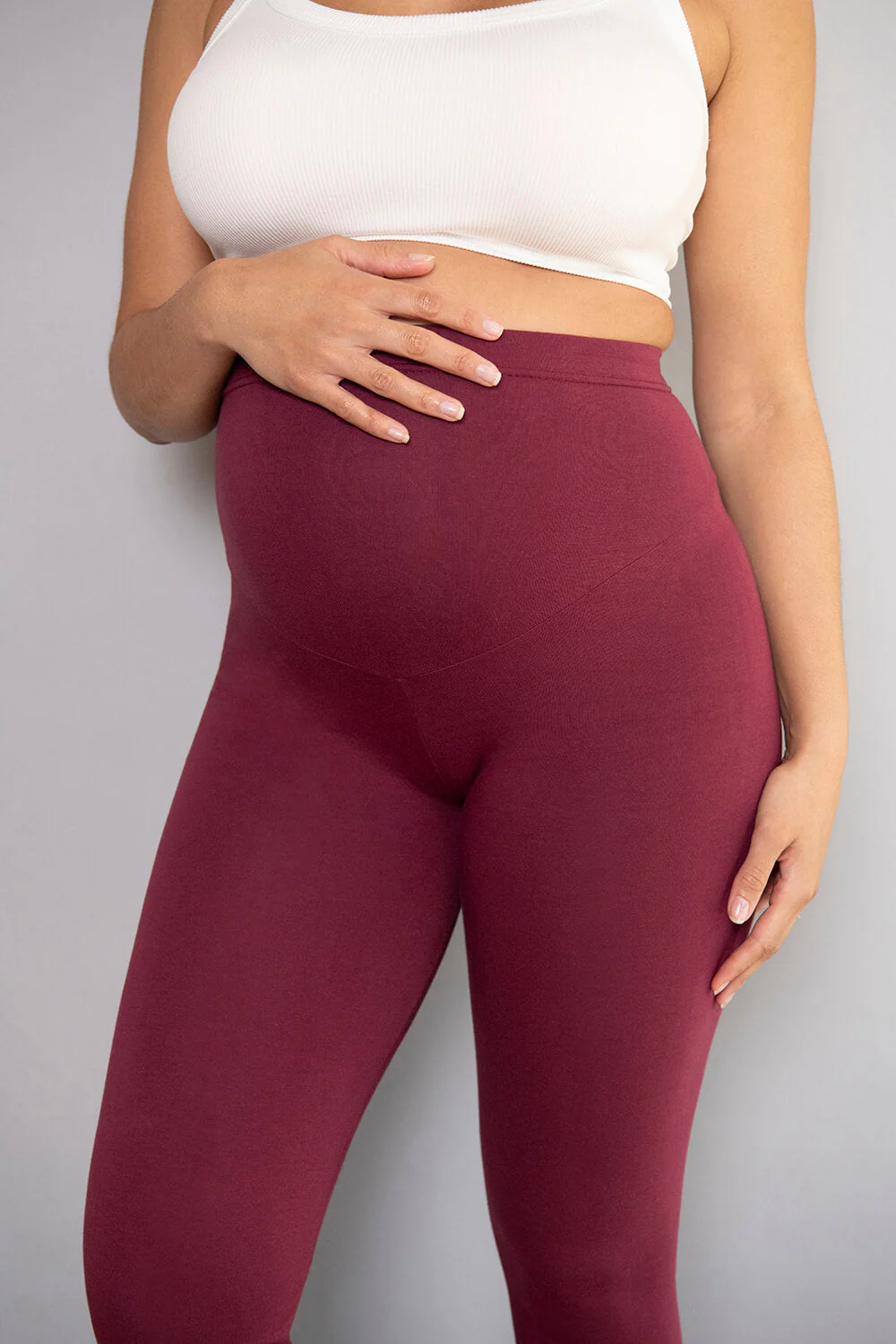 Maternity Everyday Leggings - Burgundy - Image 6