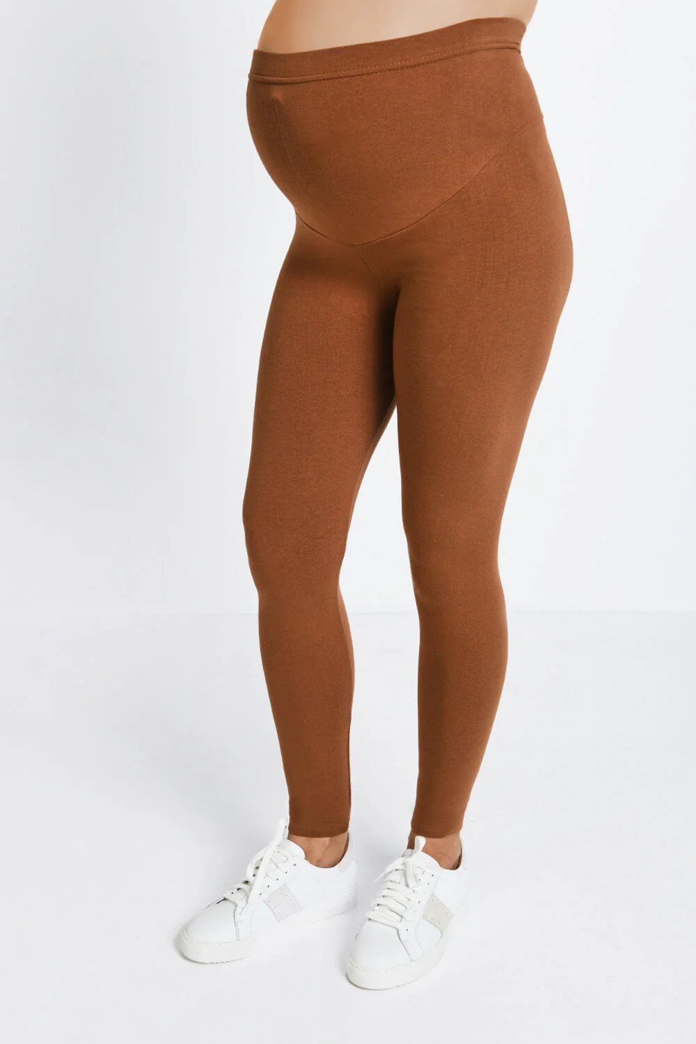 Maternity Everyday Leggings - Mocha Brown - Image 2