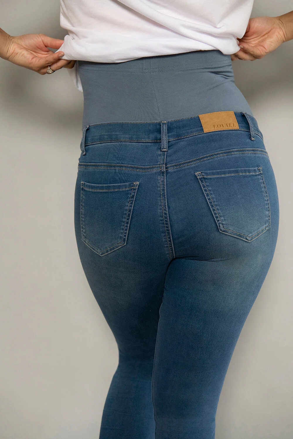 Maternity Jeggings - Mid Blue - Image 5