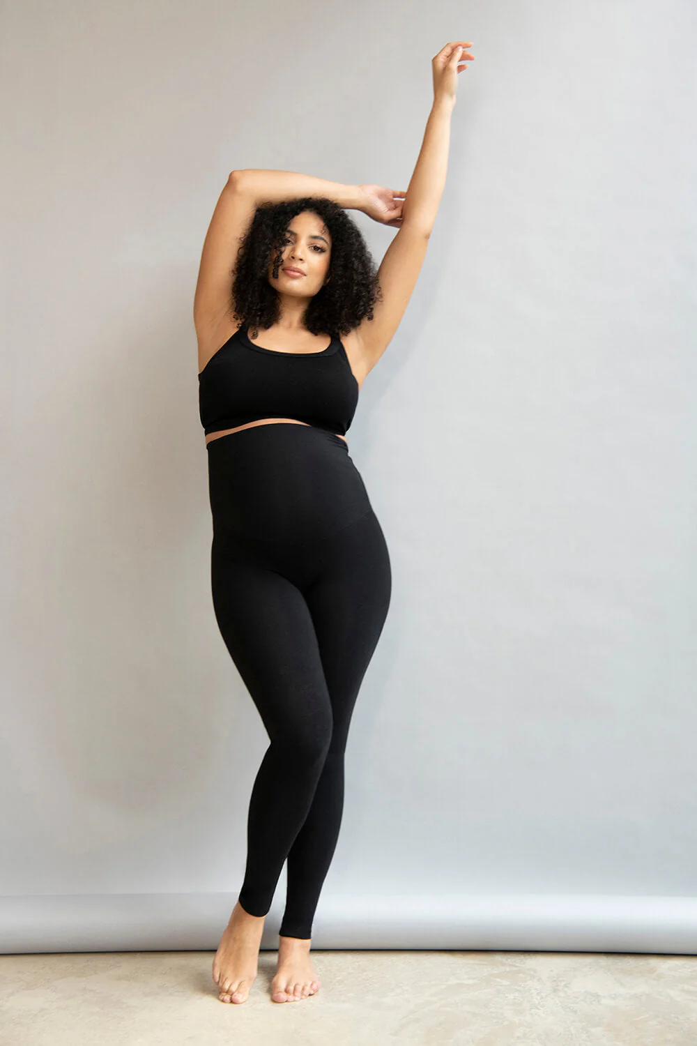 Maternity Lightweight Everyday Leggings - Black - Image 2