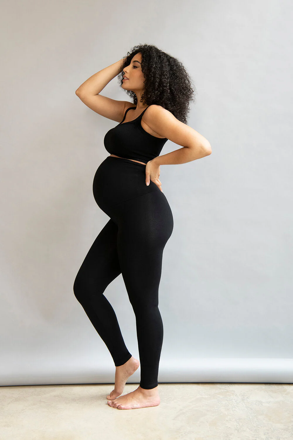 Maternity Lightweight Everyday Leggings - Black - Image 4