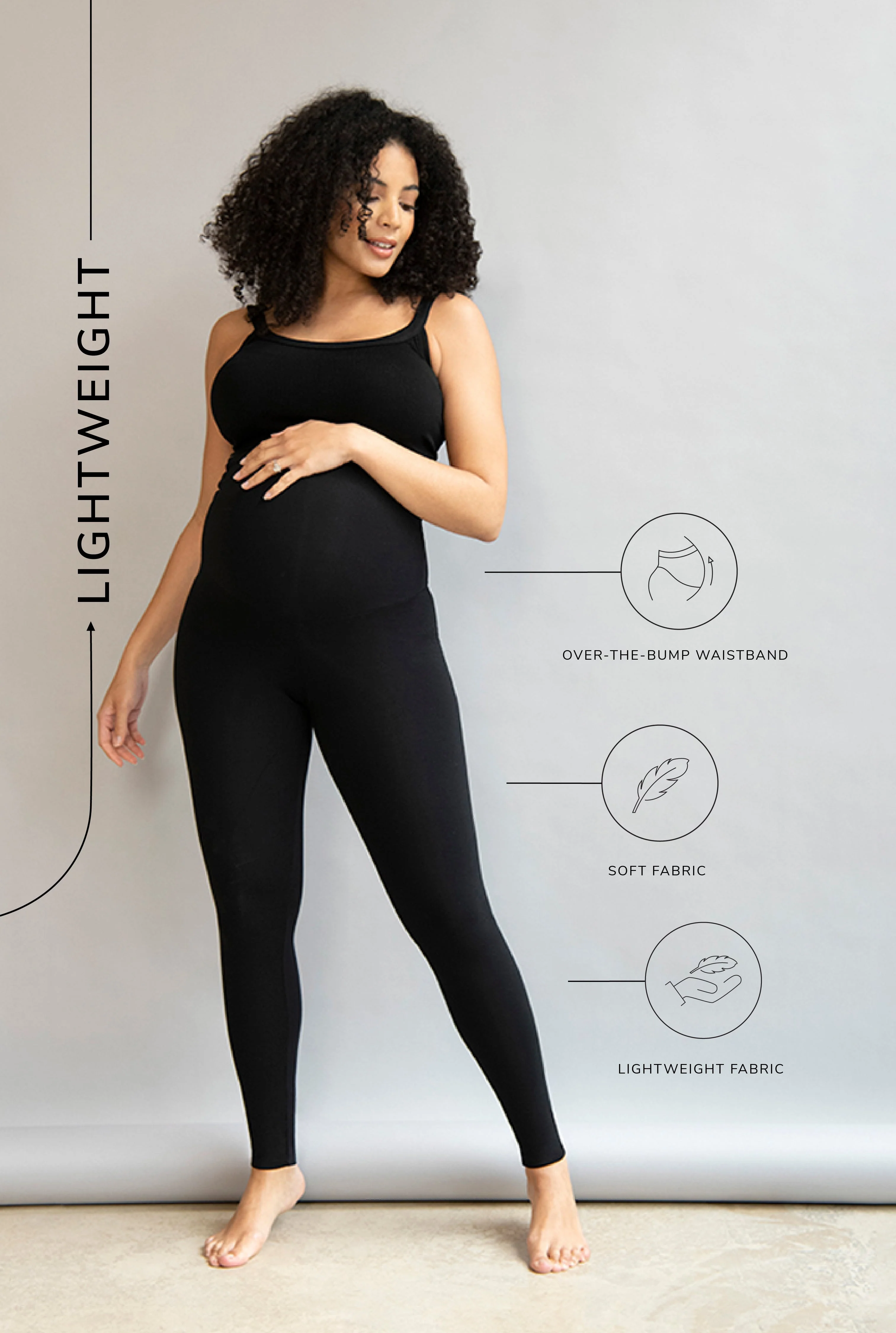 Maternity Lightweight Everyday Leggings - Black - Image 6