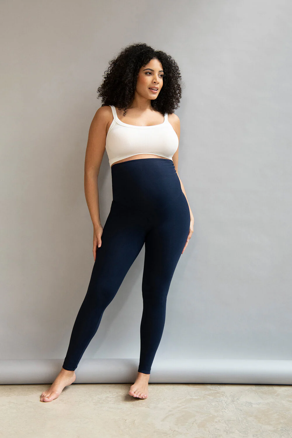 Maternity Lightweight Everyday Leggings - Navy - Image 2