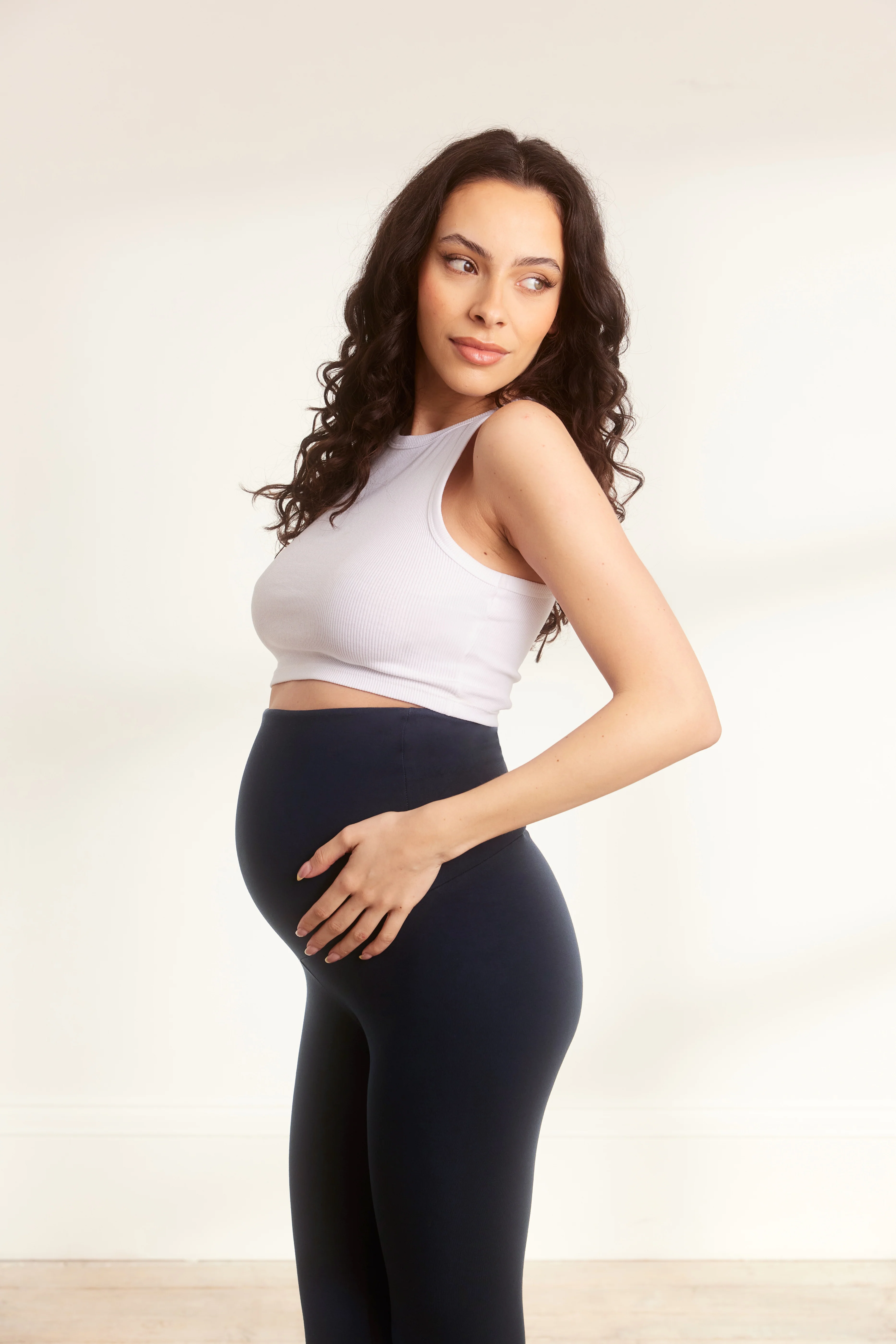 Maternity Lightweight Everyday Leggings - Vintage Navy - Image 2