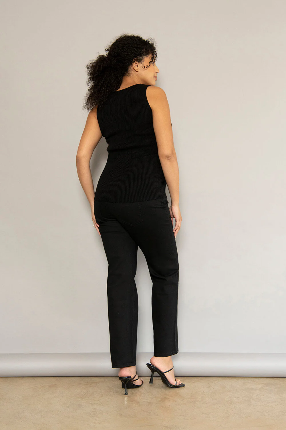 Maternity Straight Jeans - Black - Image 4