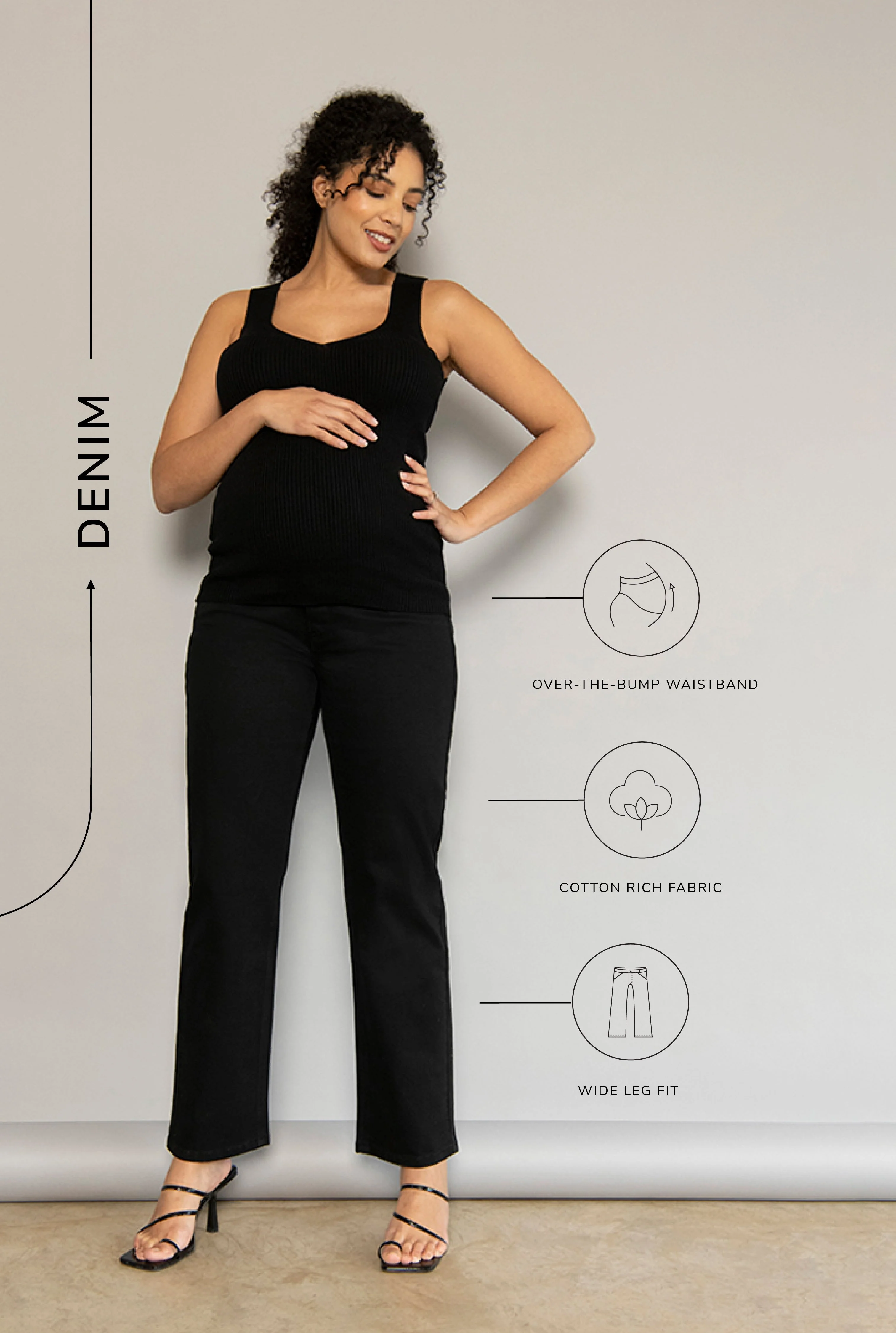Maternity Straight Jeans - Black - Image 6