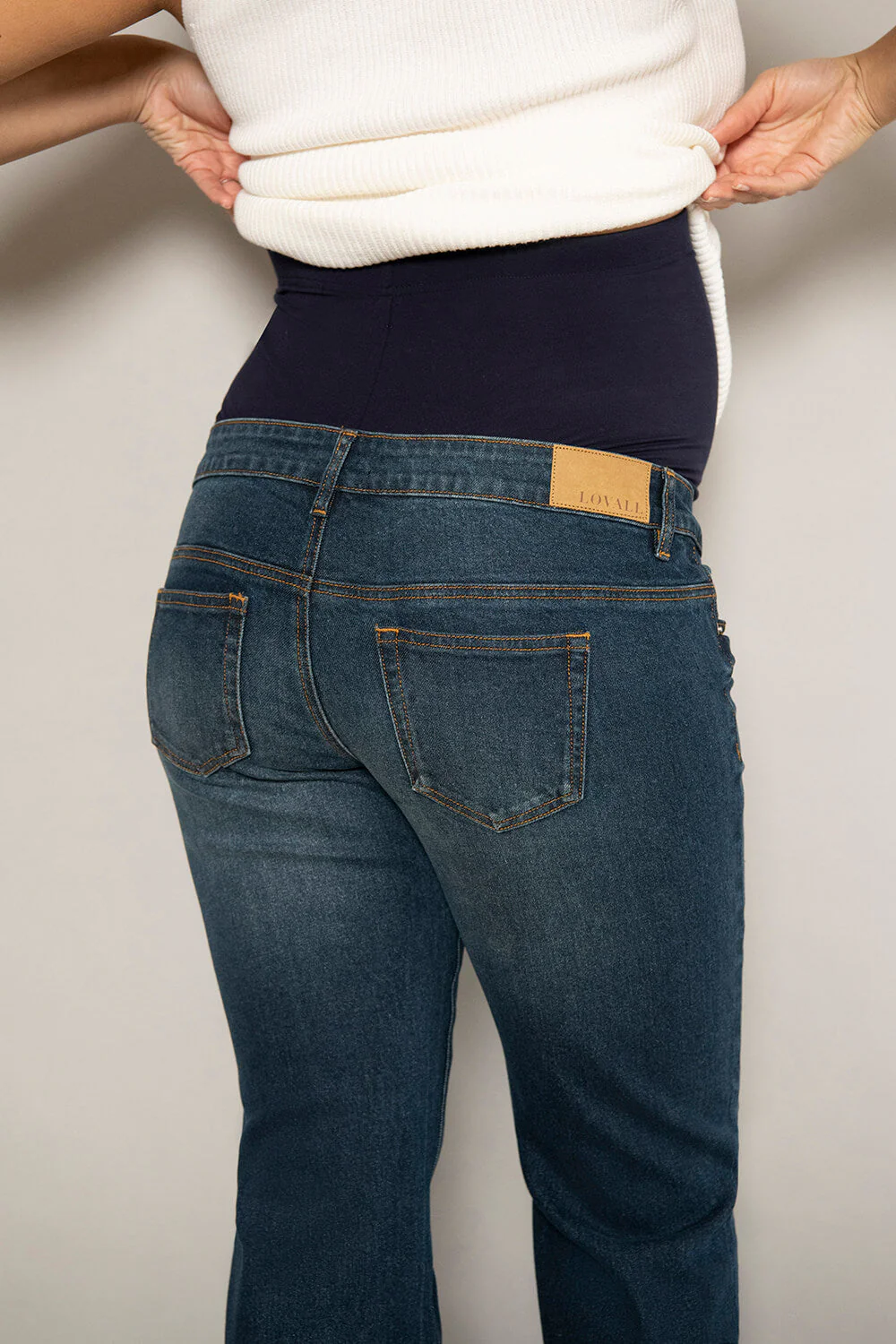 Maternity Straight Jeans - Dark Blue - Image 5