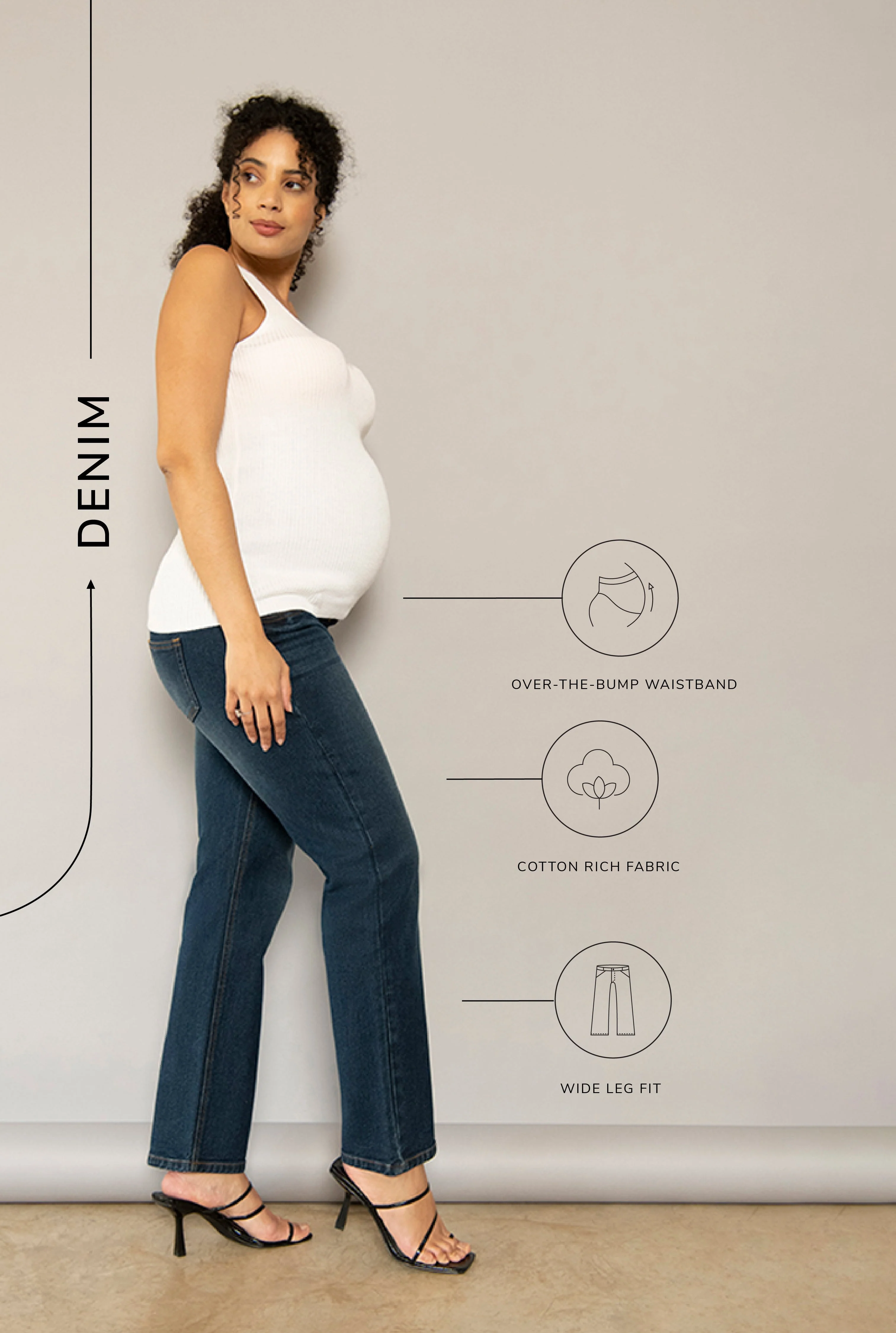Maternity Straight Jeans - Dark Blue - Image 6