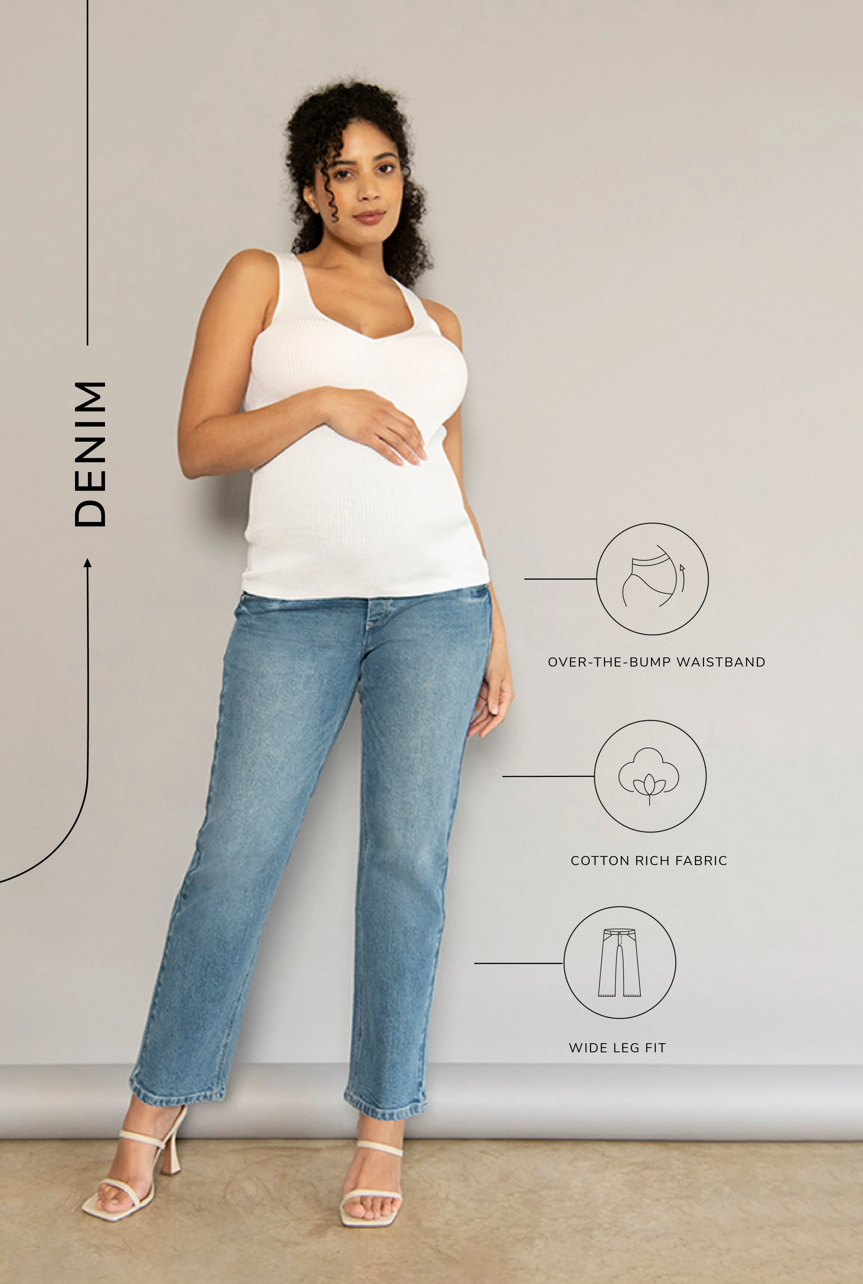 Maternity Straight Jeans - Mid Blue - Image 6