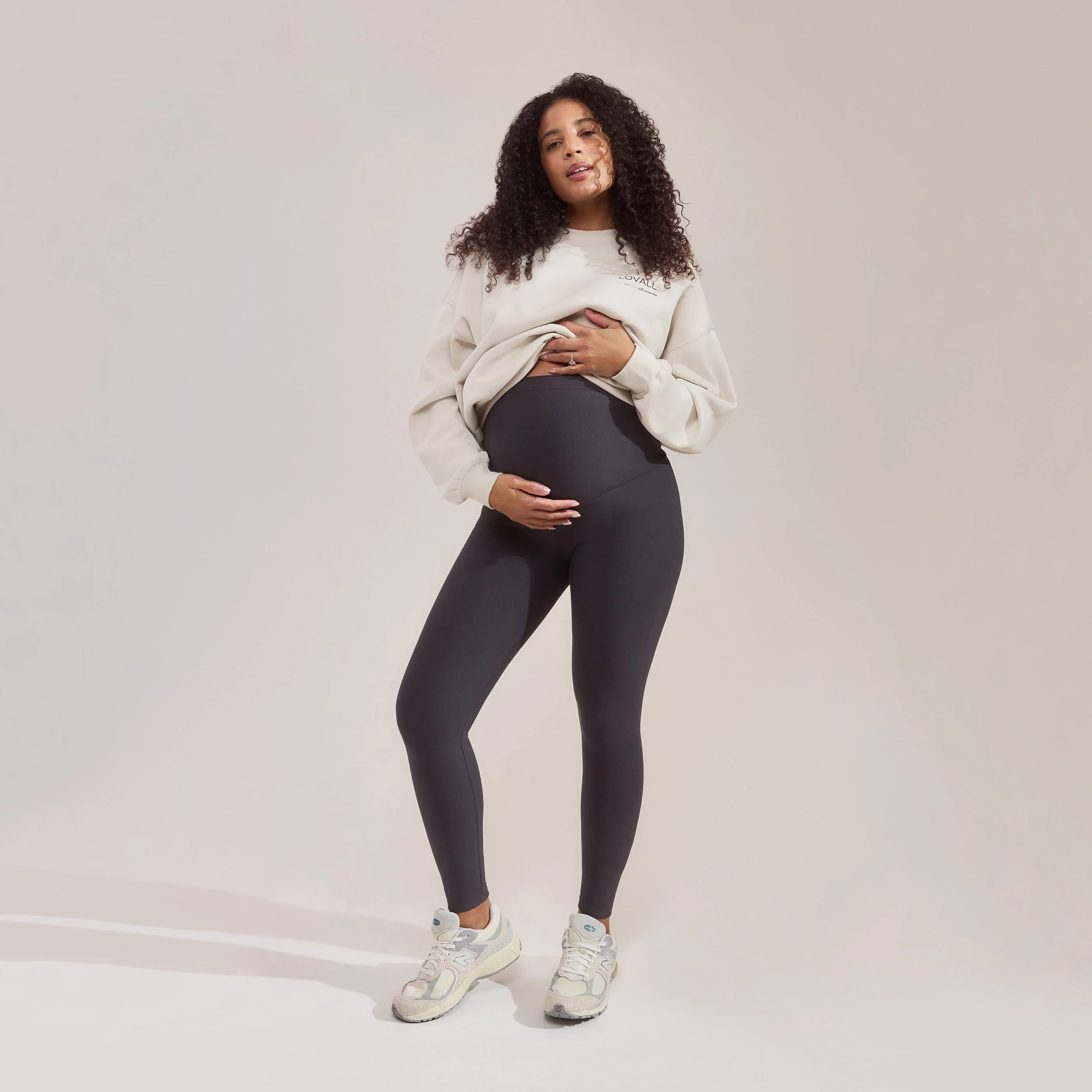 Maternity Winter Everyday Leggings - Dark Grey - Image 2