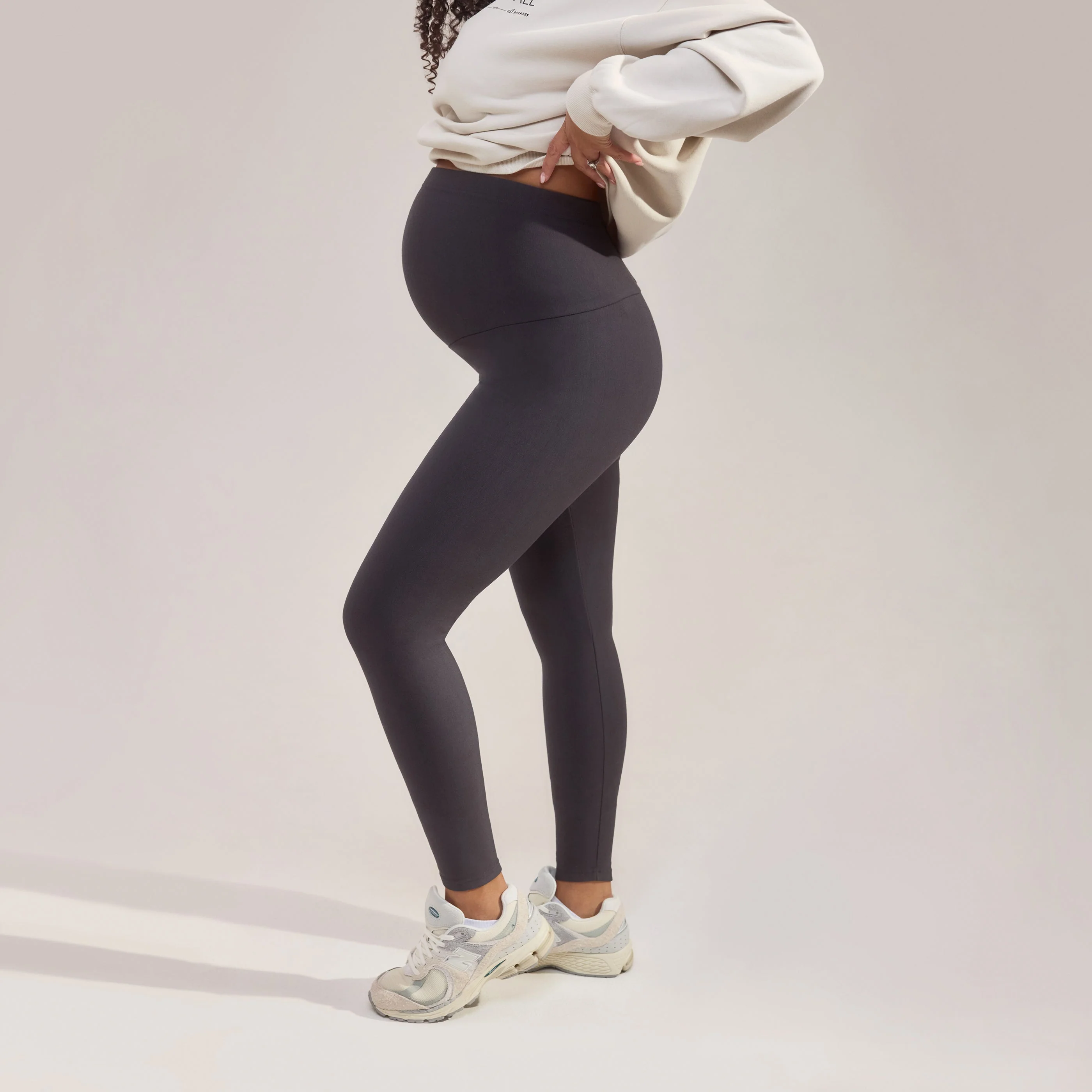 Maternity Winter Everyday Leggings - Dark Grey - Image 6